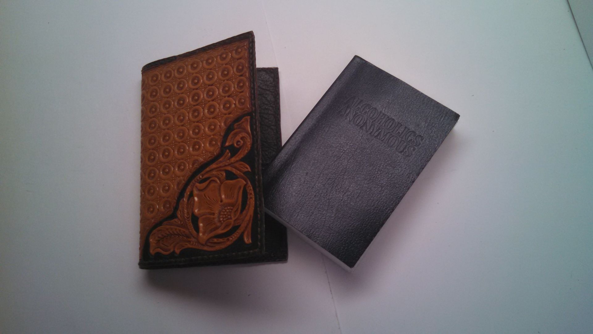 Hand Carved Leather Pocket Sized Big Book Cover 2