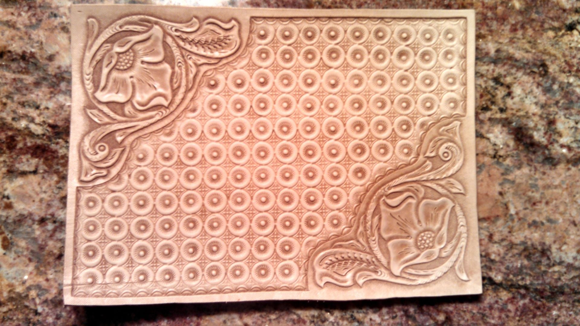 Hand Carved Leather Pocket Sized Big Book Cover 4