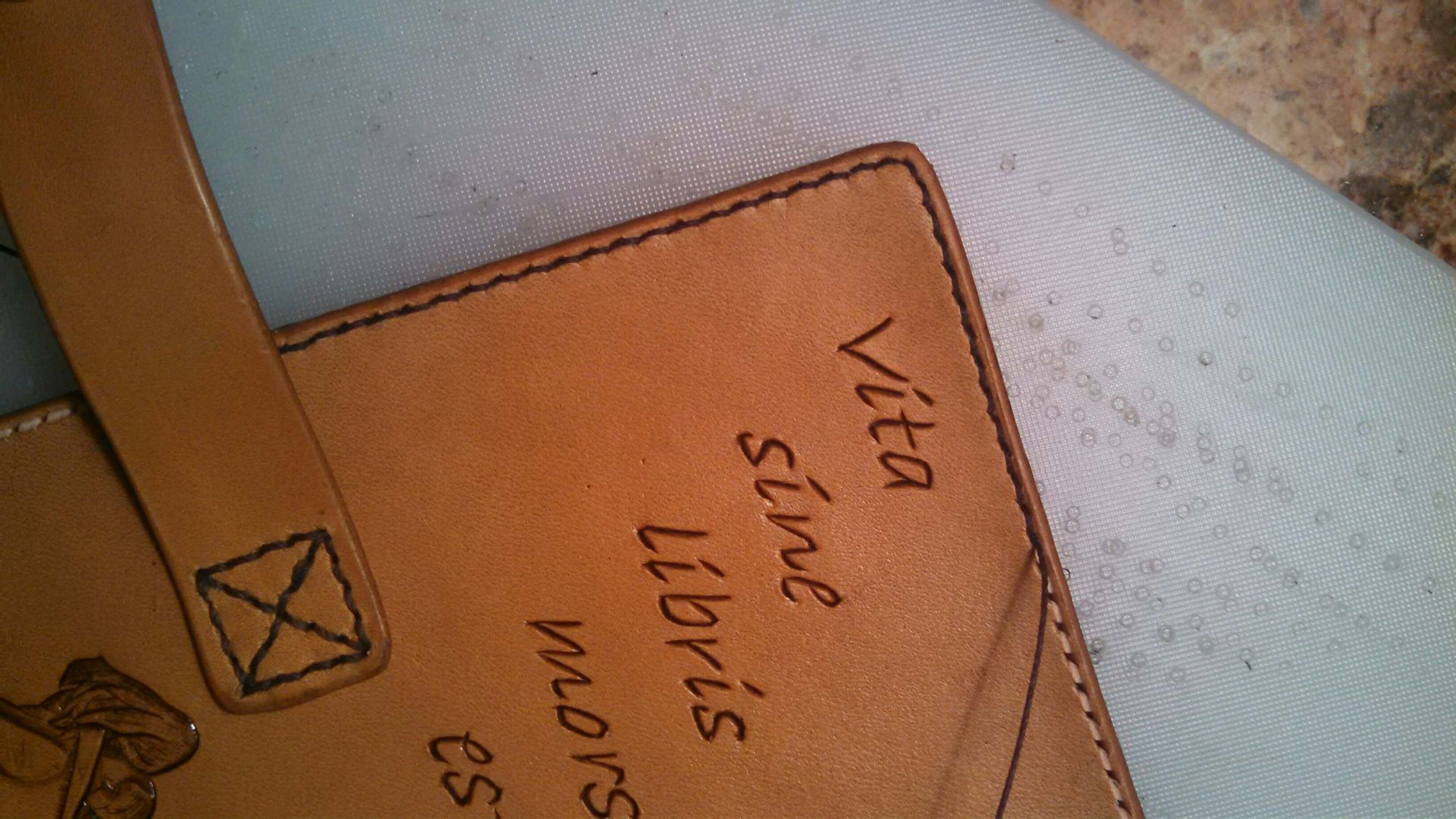 Leather Travel Journal With Eiffel Tower And Lilies 4