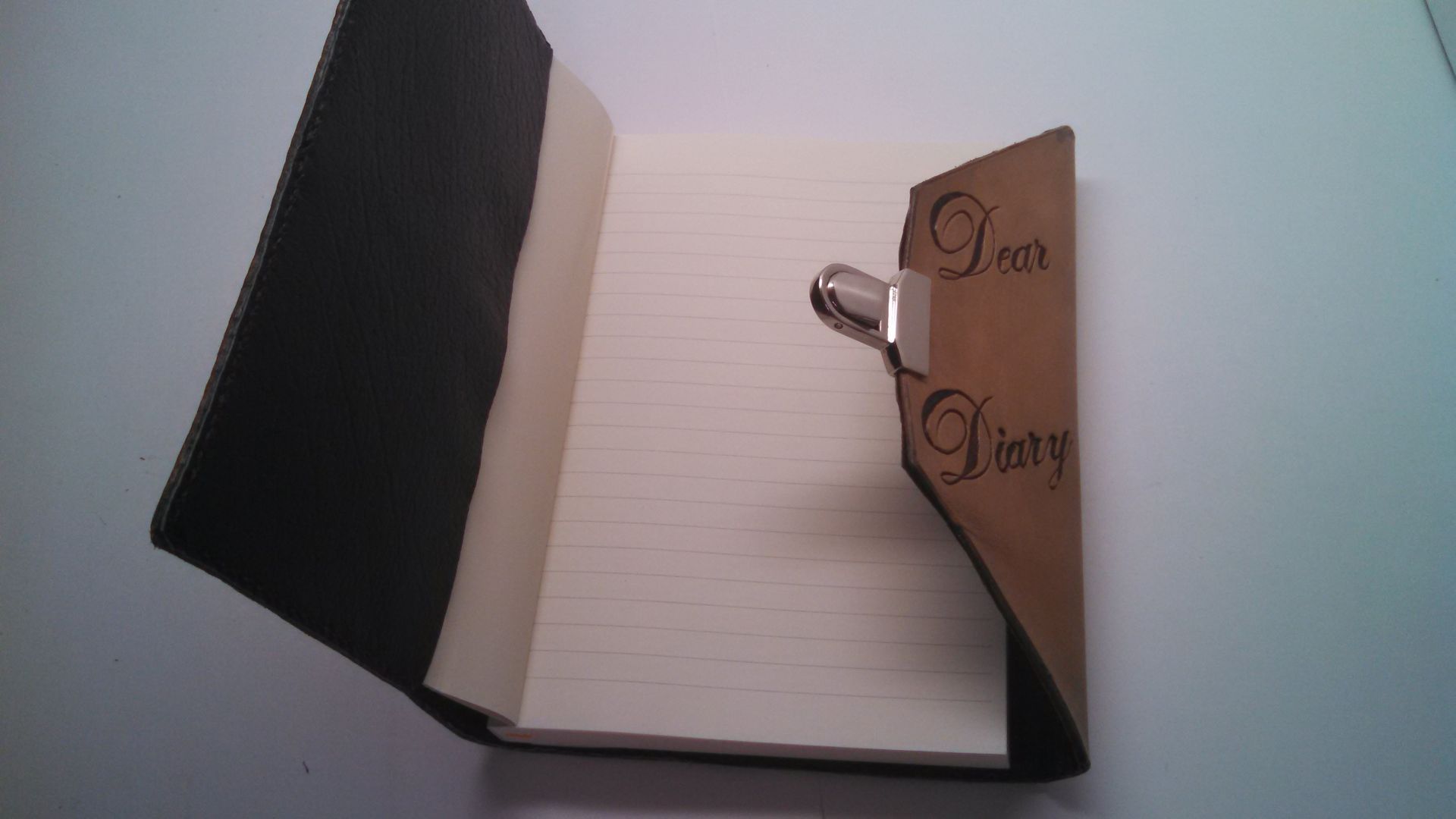 Leather Maple Leaf "Dear Diary" Journal Cover 2 