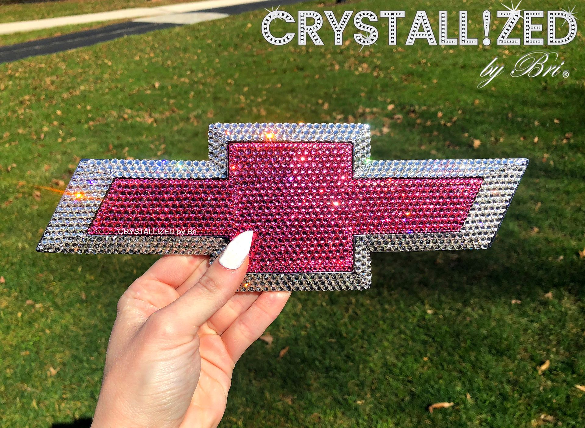 Chevy Chevrolet Bow Tie Crystallized Car Emblem Bling Genuine European Rystals Bedazzled 3