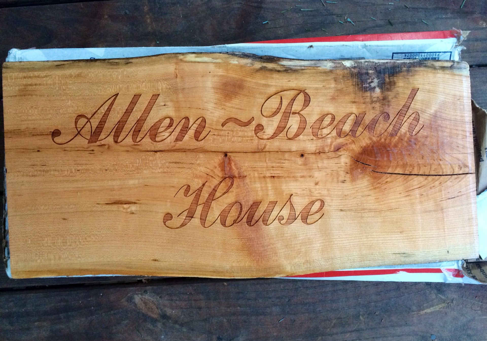 Wooden House Sign For Cabin Or Beach