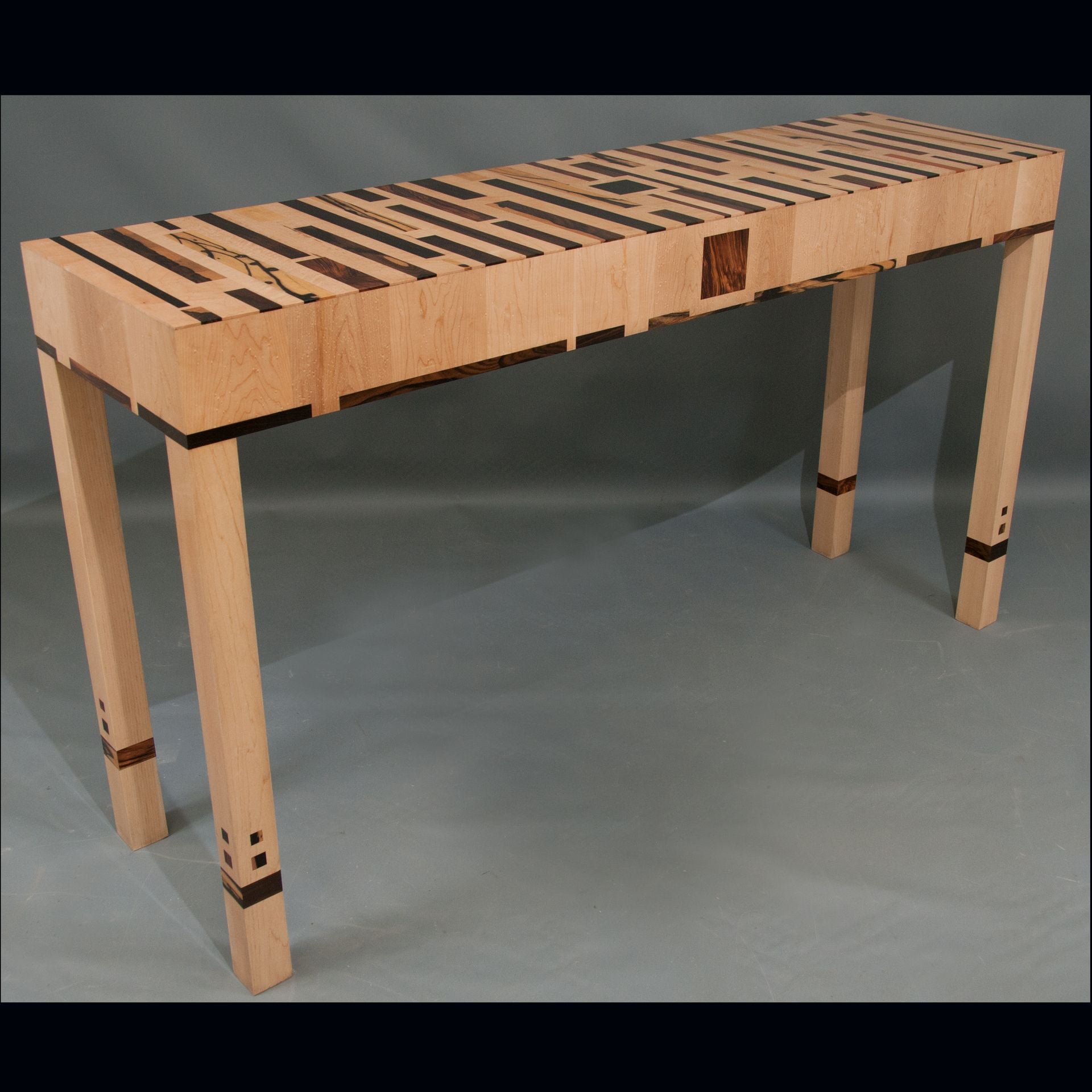Abstract Expressionism In Furniture™ Exotic Wood Console Table