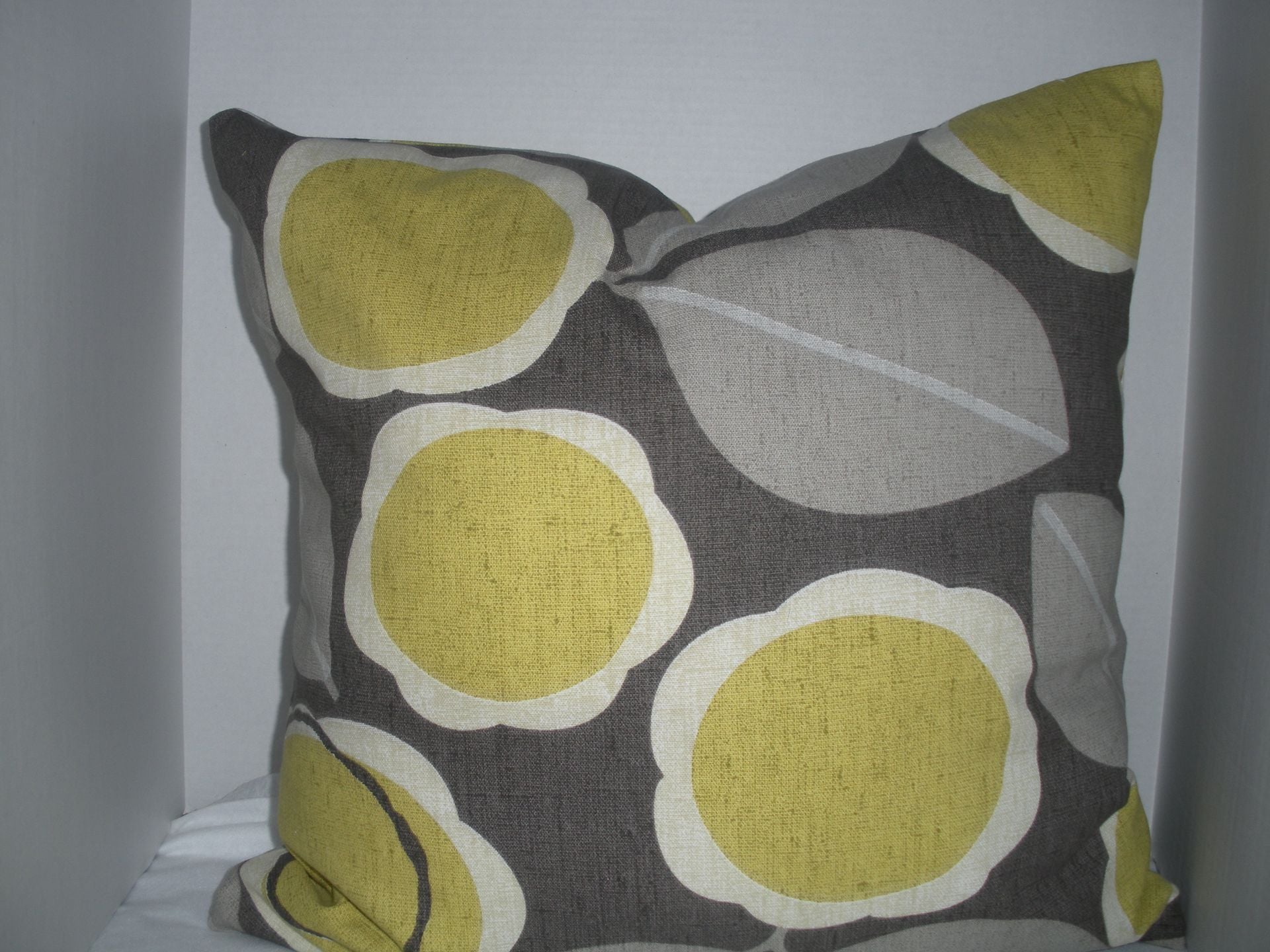 20 X 20 Square Pillow Covers Designs- Cotton Green, Dark And Light Gray
