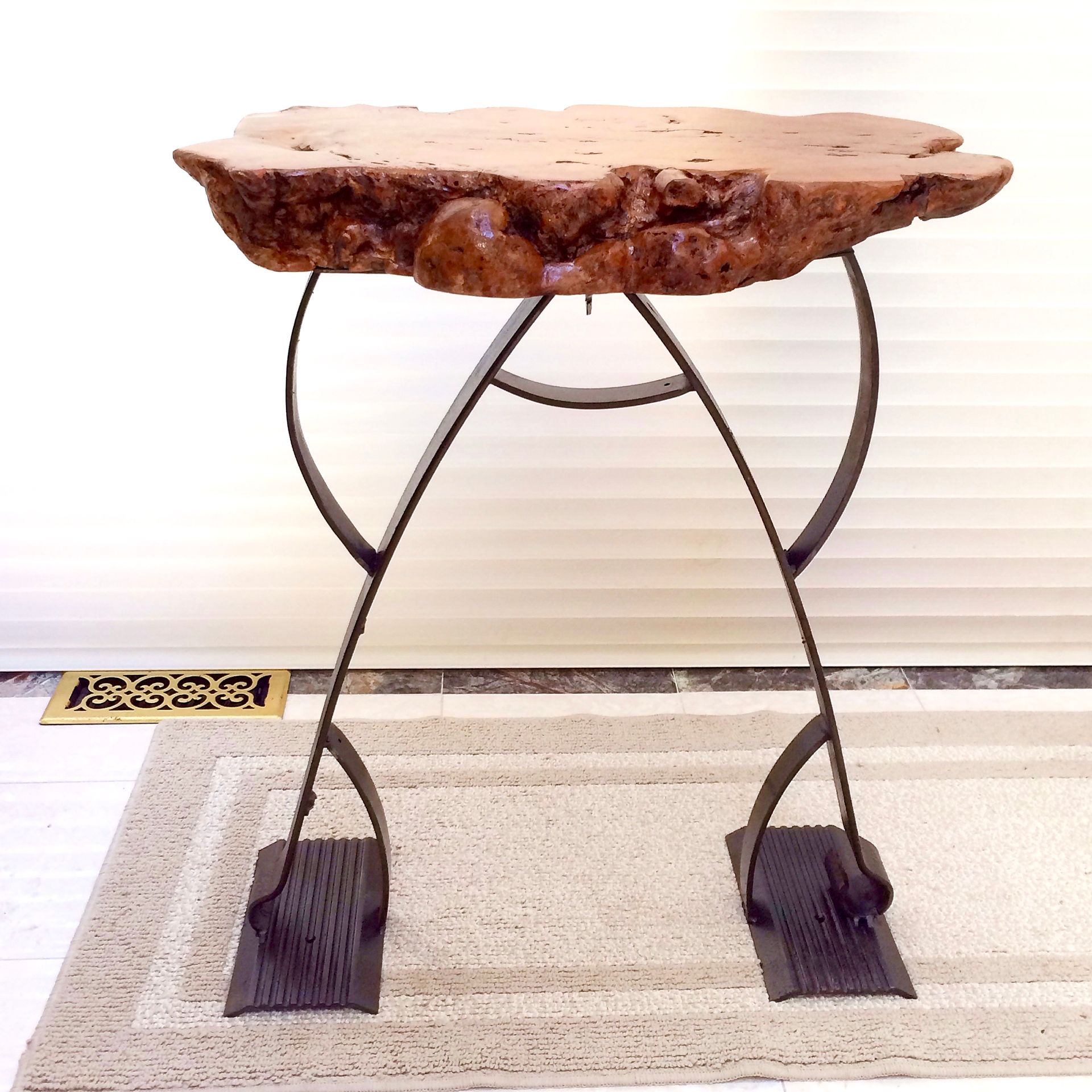 Prairie-Style Urban Industrial Accent Or Art Table 6