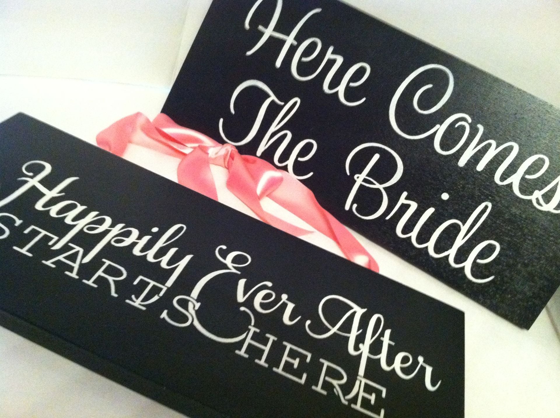 Here Comes The Bride Wedding Sign, Wood Painted Wedding Sign.. 2