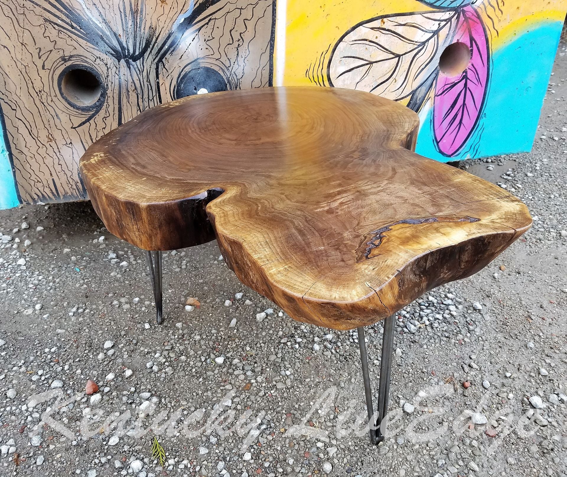 Natural Wood Table- Live Edges- Log Table- Log Furniture- Round Table- Rustic- Coffee Table 2 