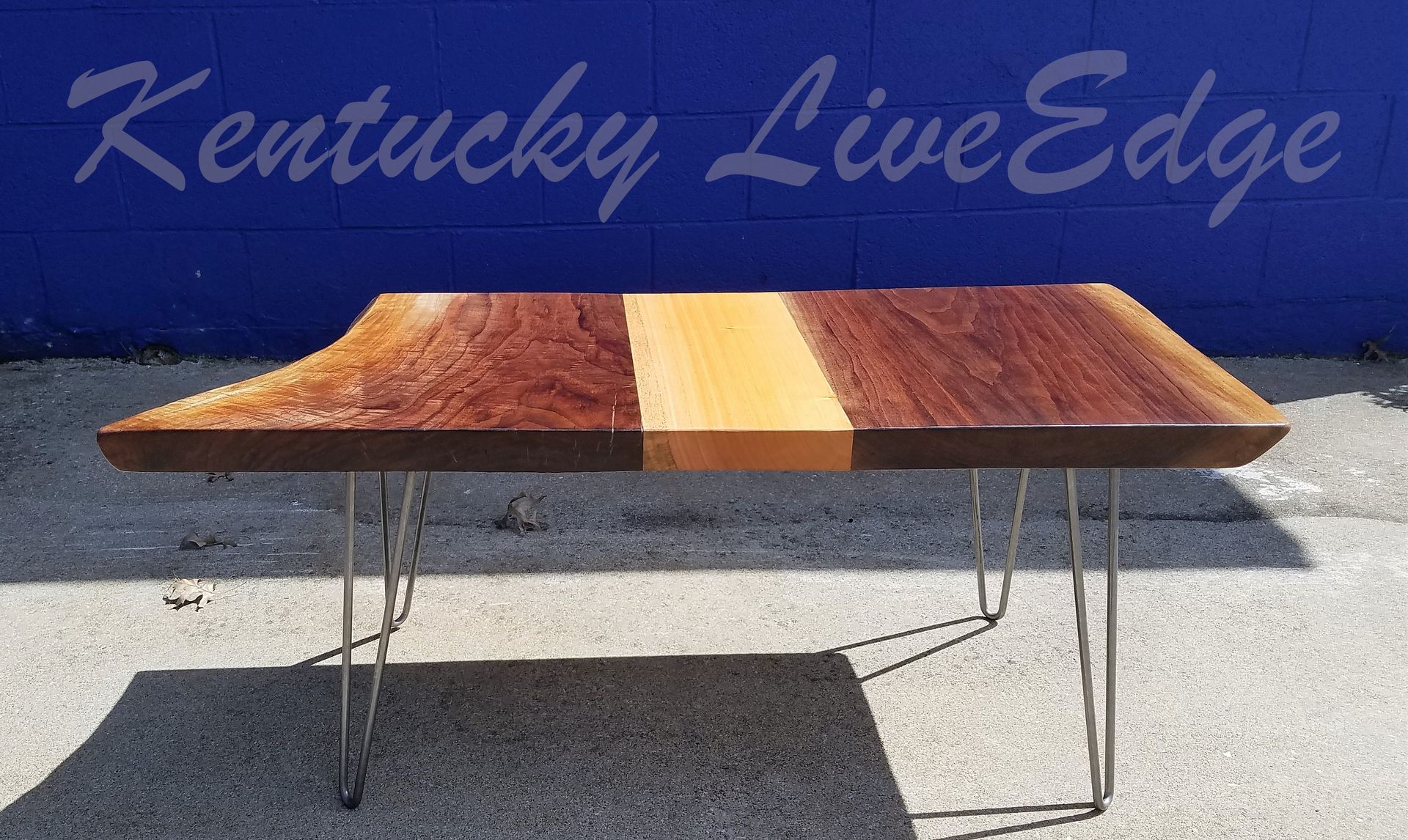 Live Edge Coffee Table- Walnut And Mahogany- Modern- Rustic- Sustainable- Reclaimed 3 