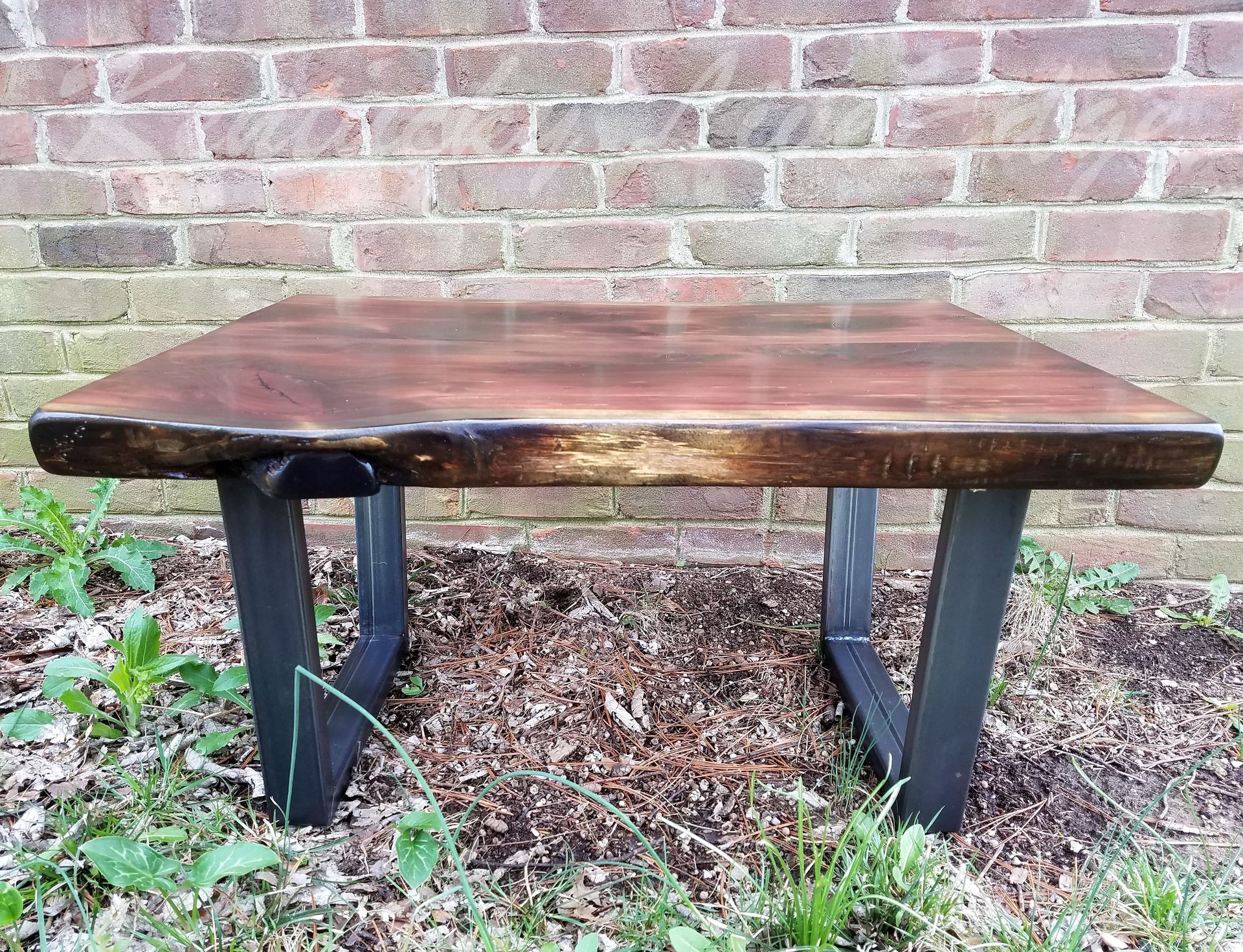 Rustic Coffee Table- Industrial Coffee Table- Live Edge Coffee Table- Distressed Wood 3 