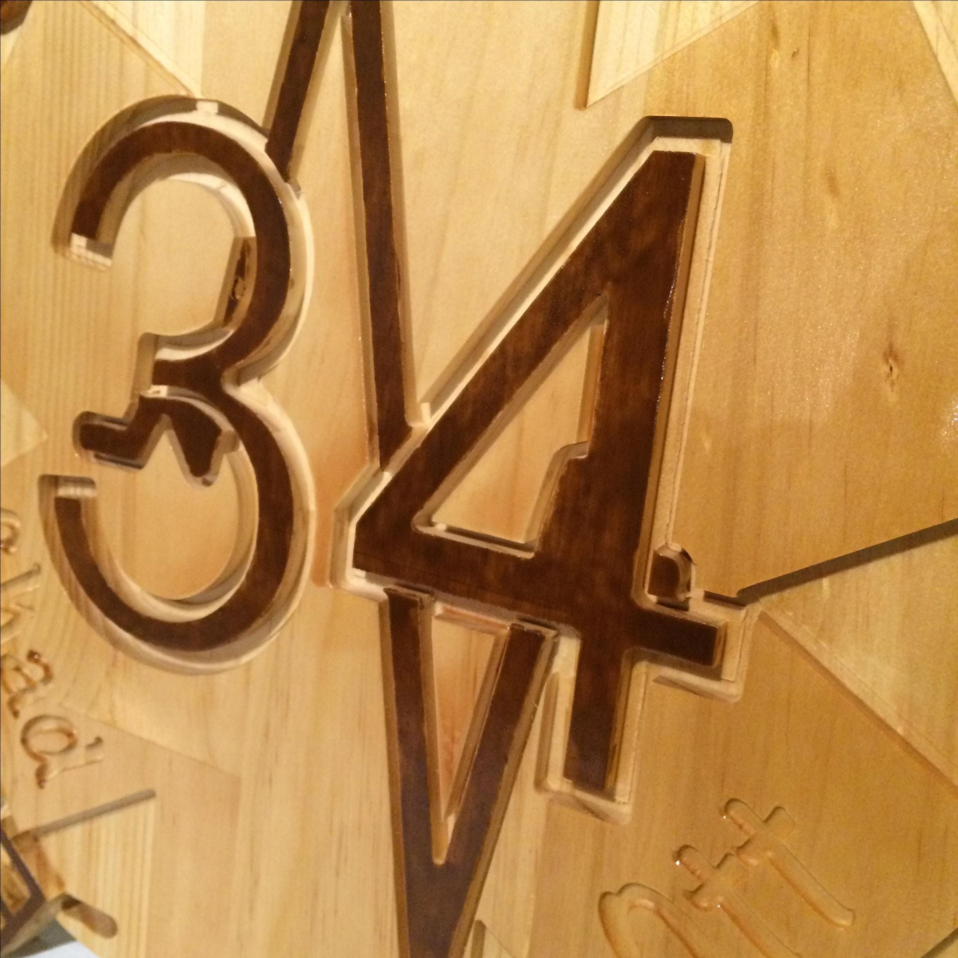 Ems Personalized Art Plaque With Engraved Name Wood Carving Sign 3 