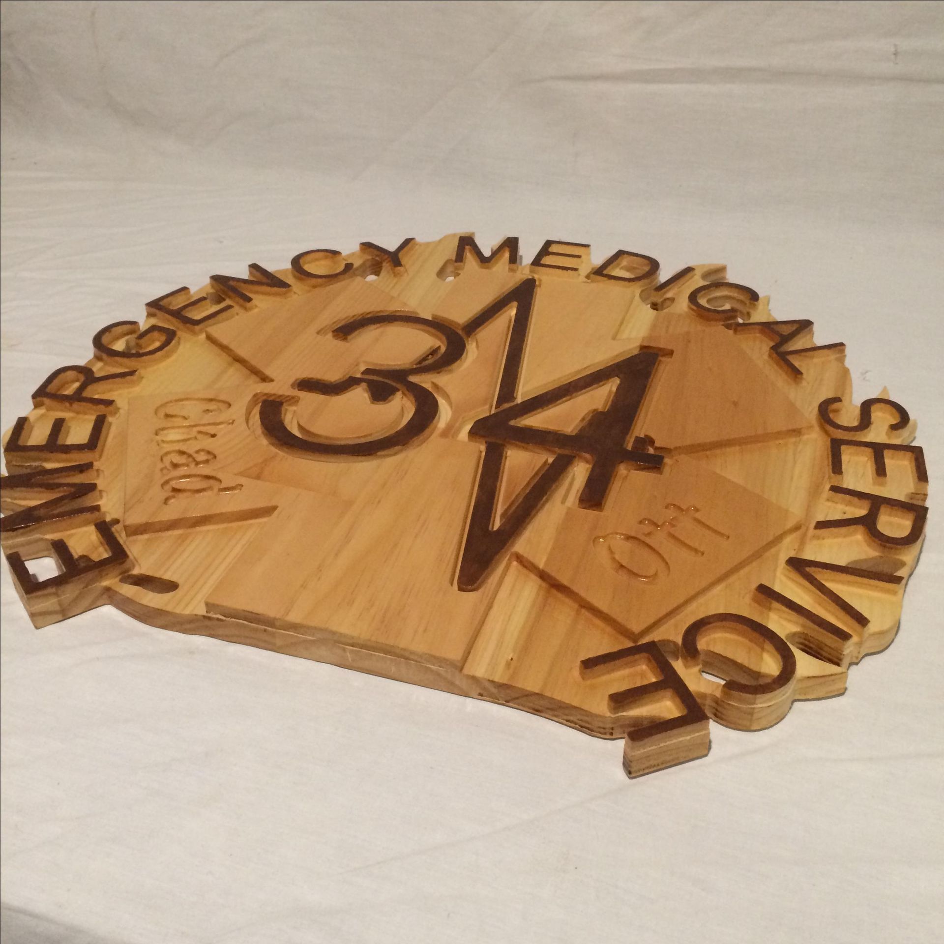 Ems Personalized Art Plaque With Engraved Name Wood Carving Sign 5 