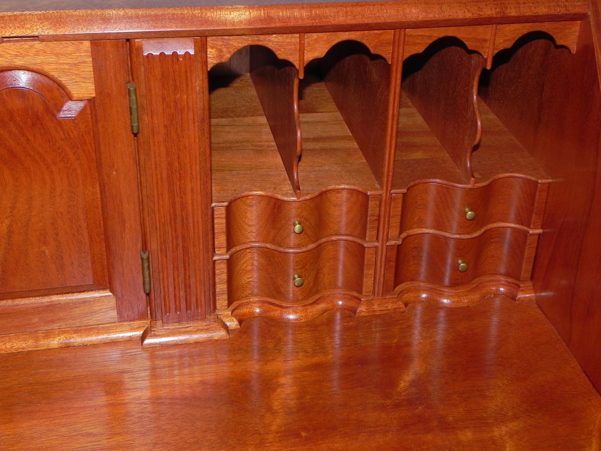 Penn. Desk, Solid Mahogany, 4 Drawers, Hand Cut Dovetails 4 