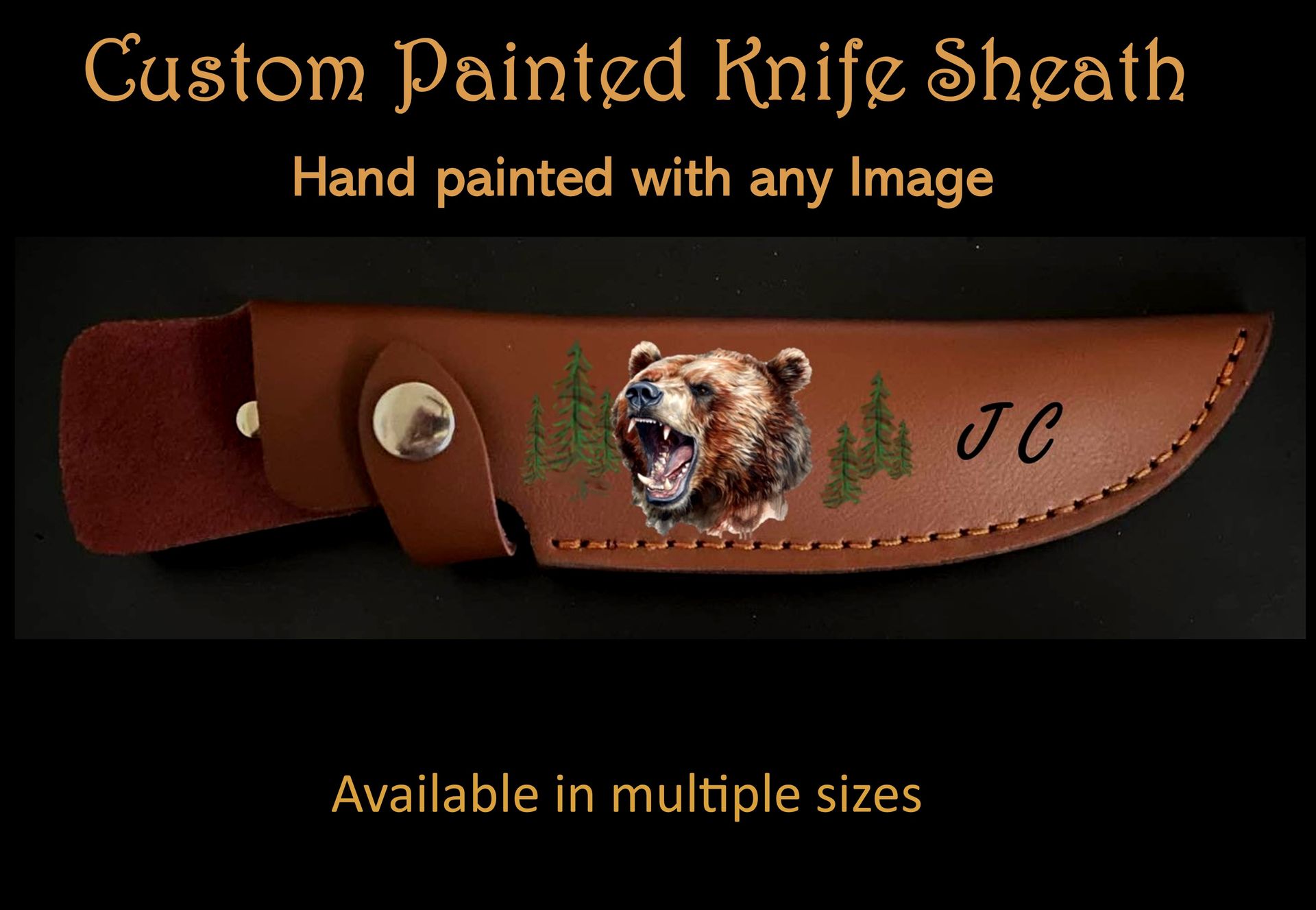 Custom Knife Sheath, Custom Leather Knife Sheath, Knife Sheath,  Personalized, Hunter Gift