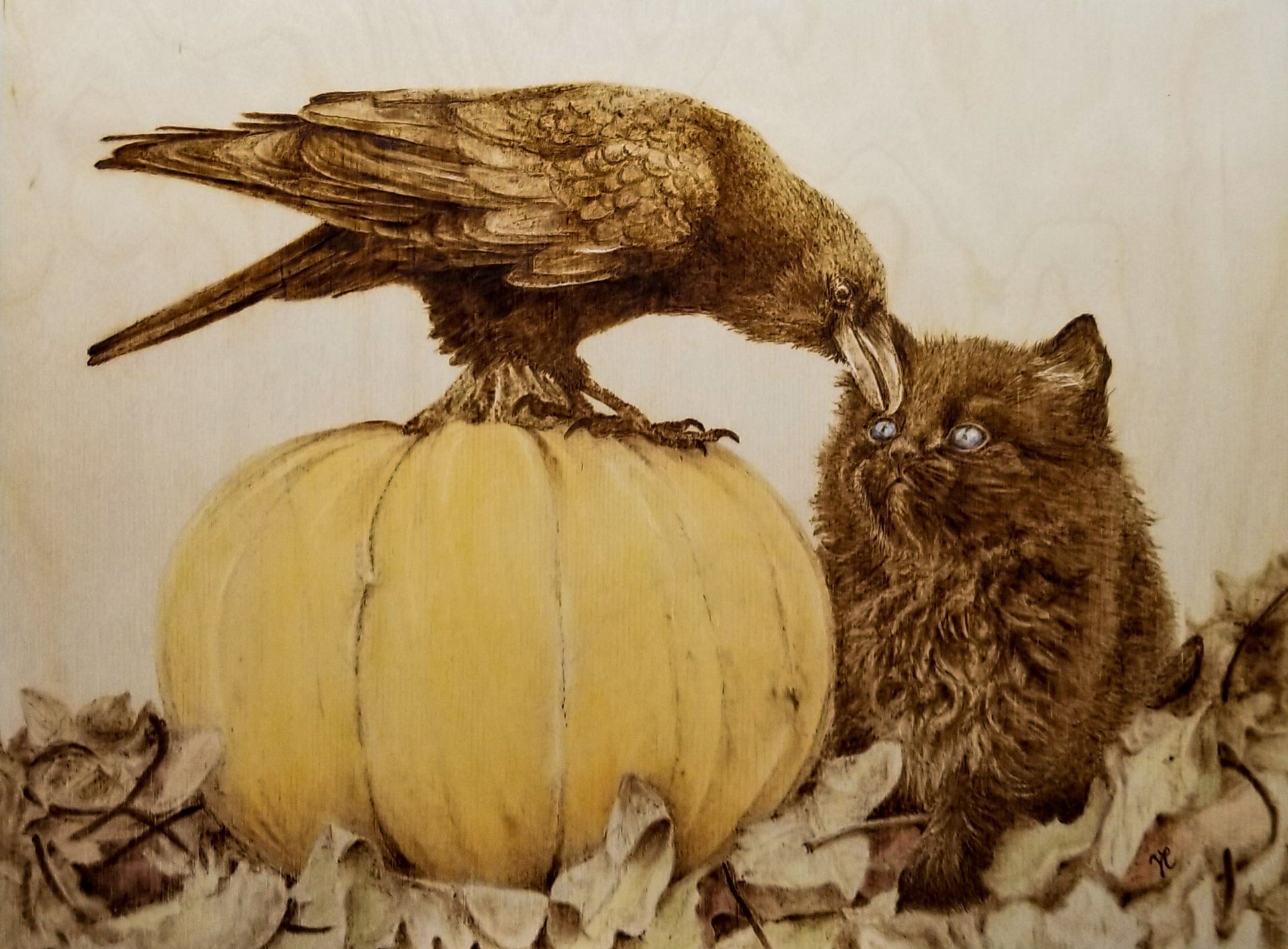 New Year, New Friend - Pyrography Wood Burning Wall Art 1