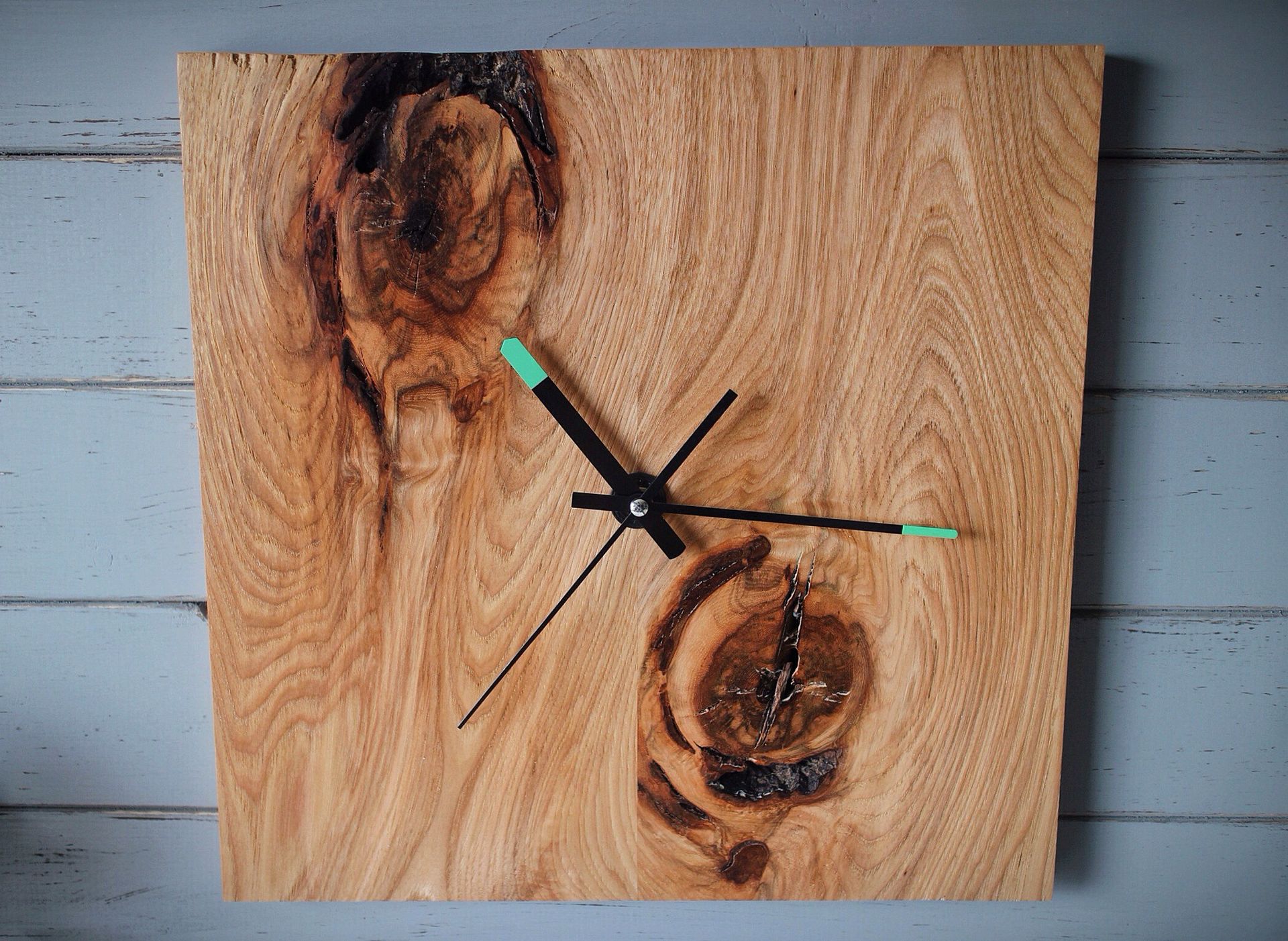 Modern Hickory Wall Clock