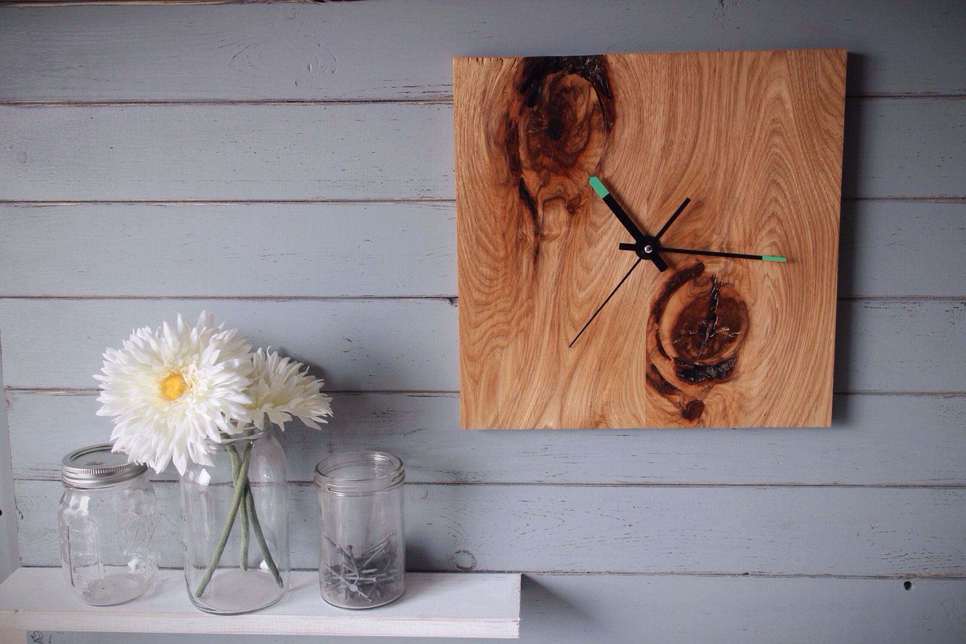 Modern Hickory Wall Clock 2 