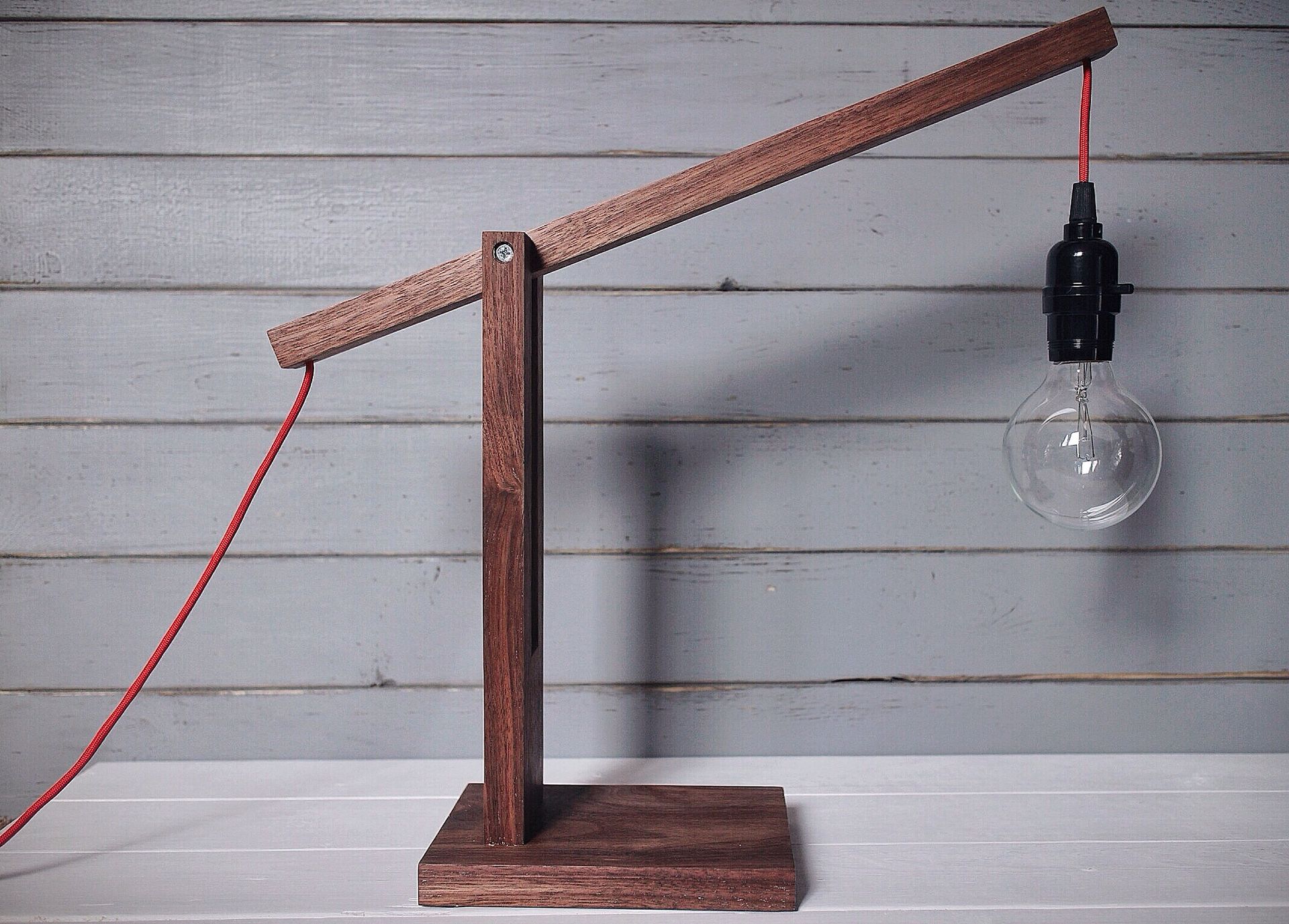 Modern Walnut Desk Lamp 2 