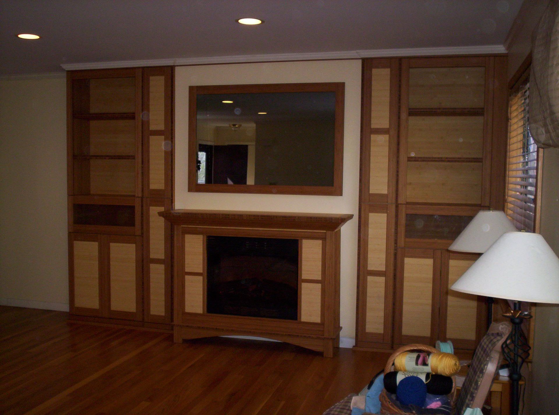 Bamboo Wall Unit And Fireplace Surround 2 