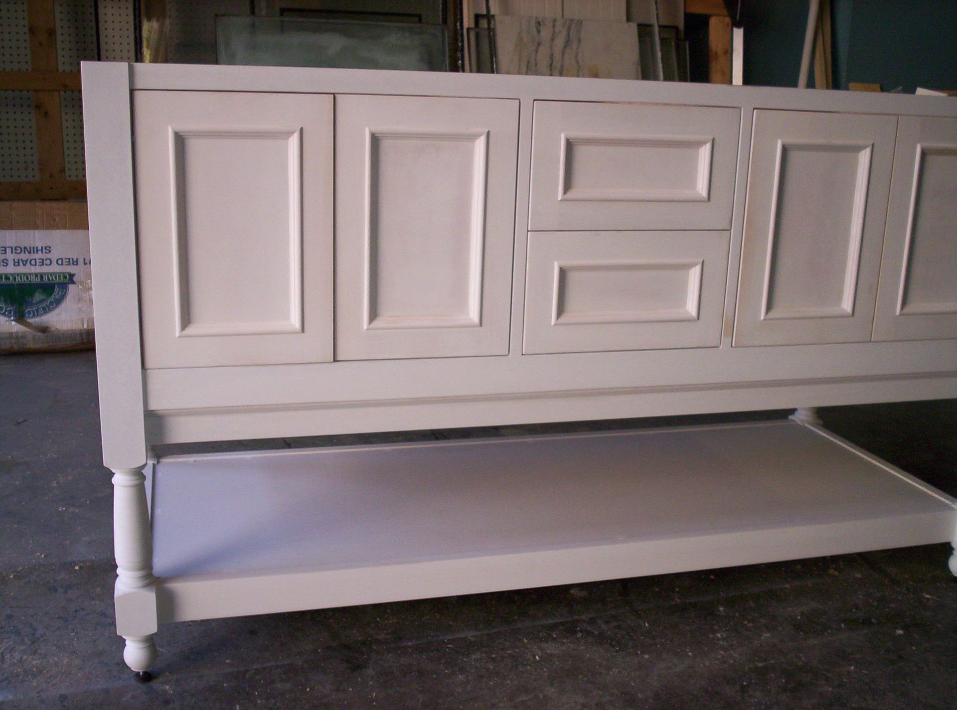 Solid Wood Painted Double-Sink Vanity 3