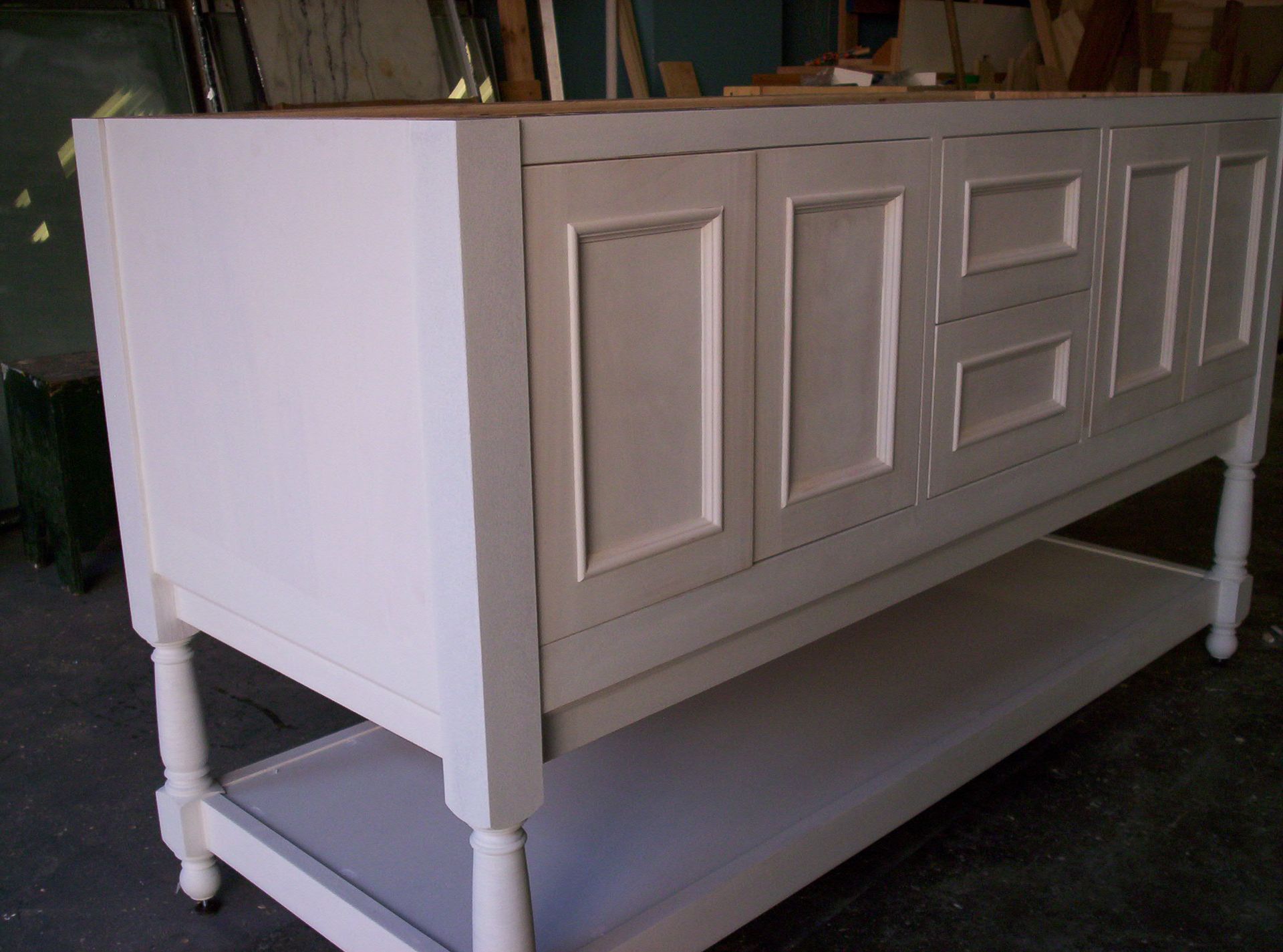 Solid Wood Painted Double-Sink Vanity 2