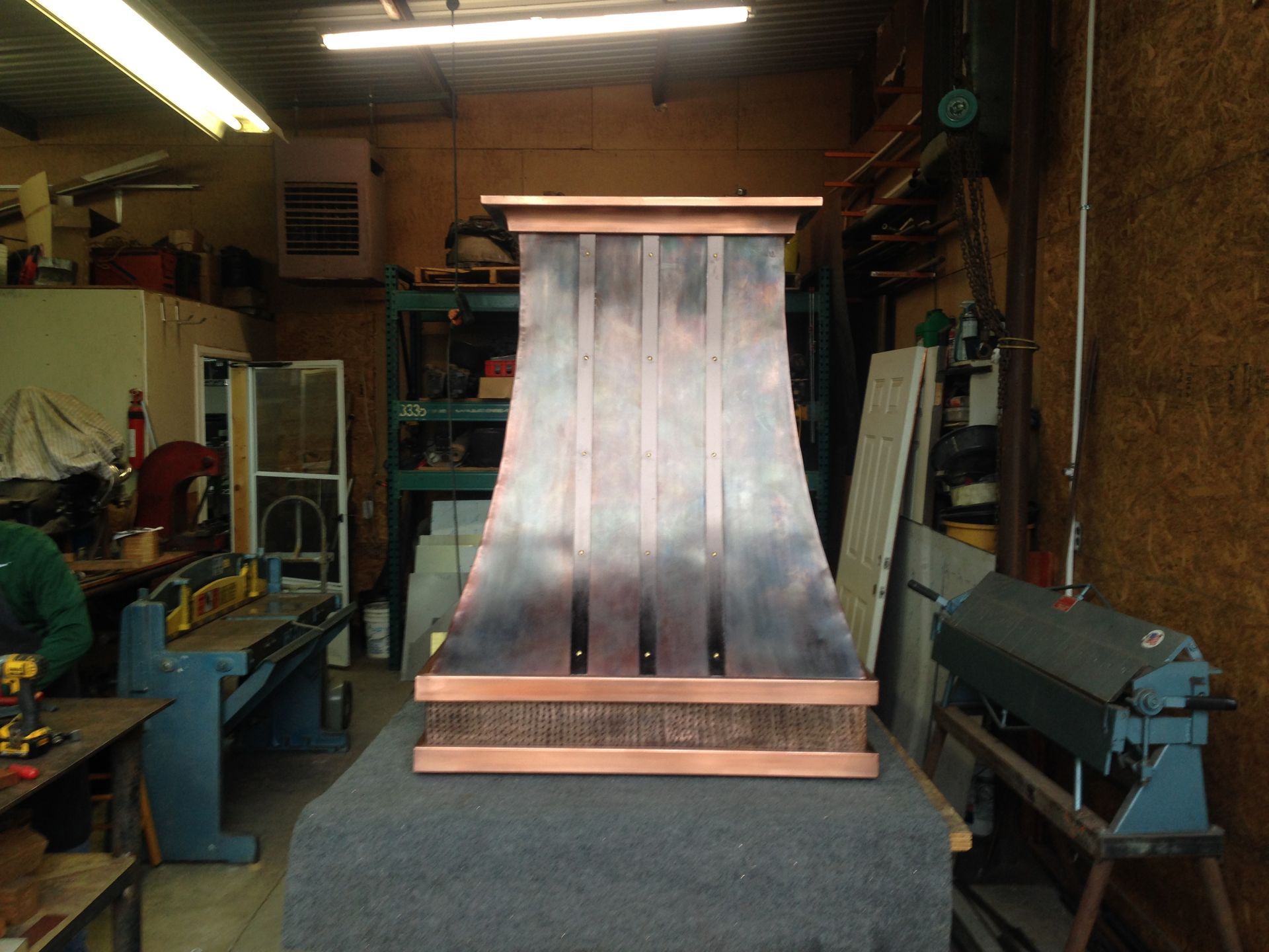 Copper Range Hood With Iron Straps 5 