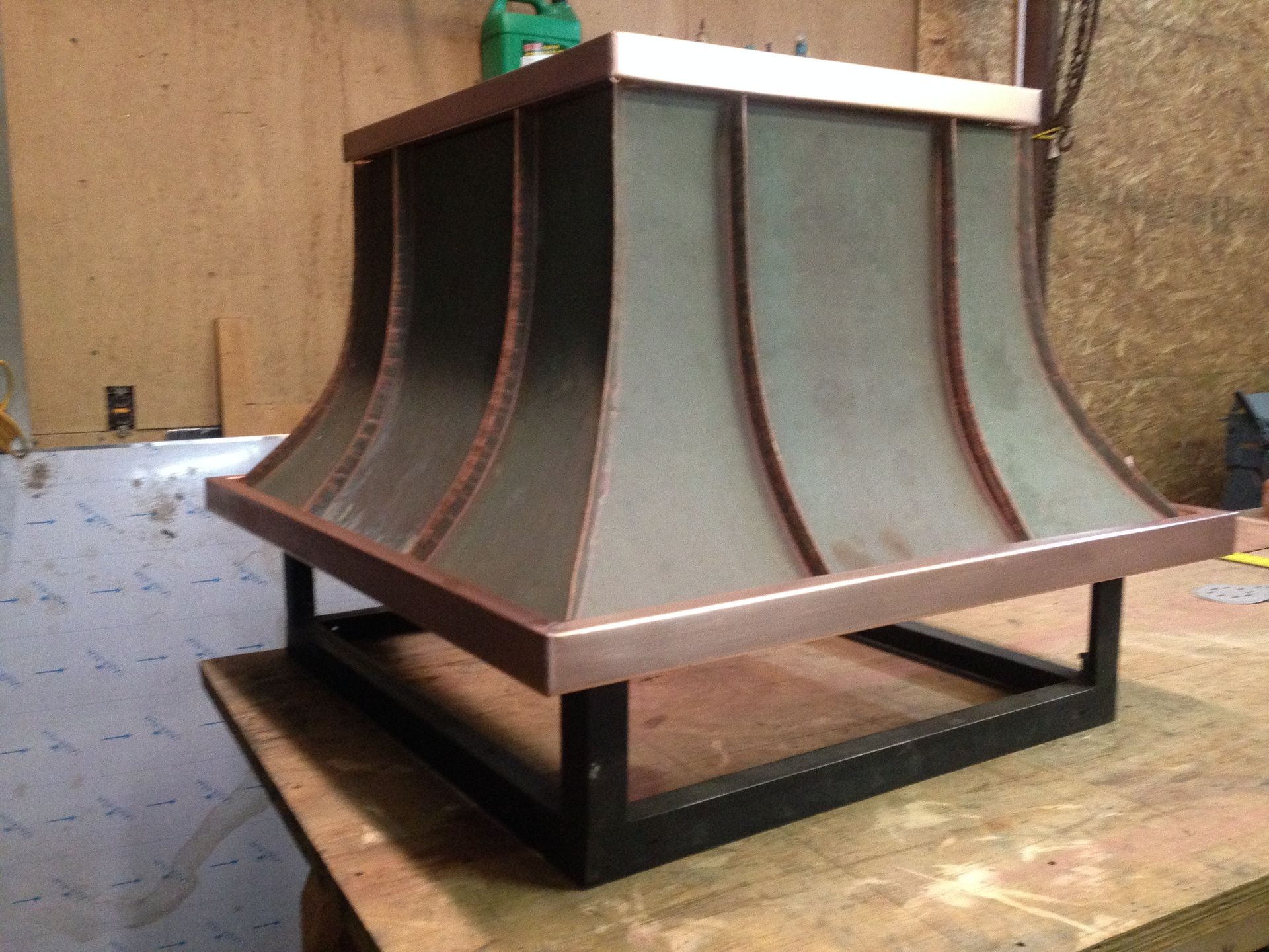 Custom Chimney Cap Using Customer's Repurposed Copper 2