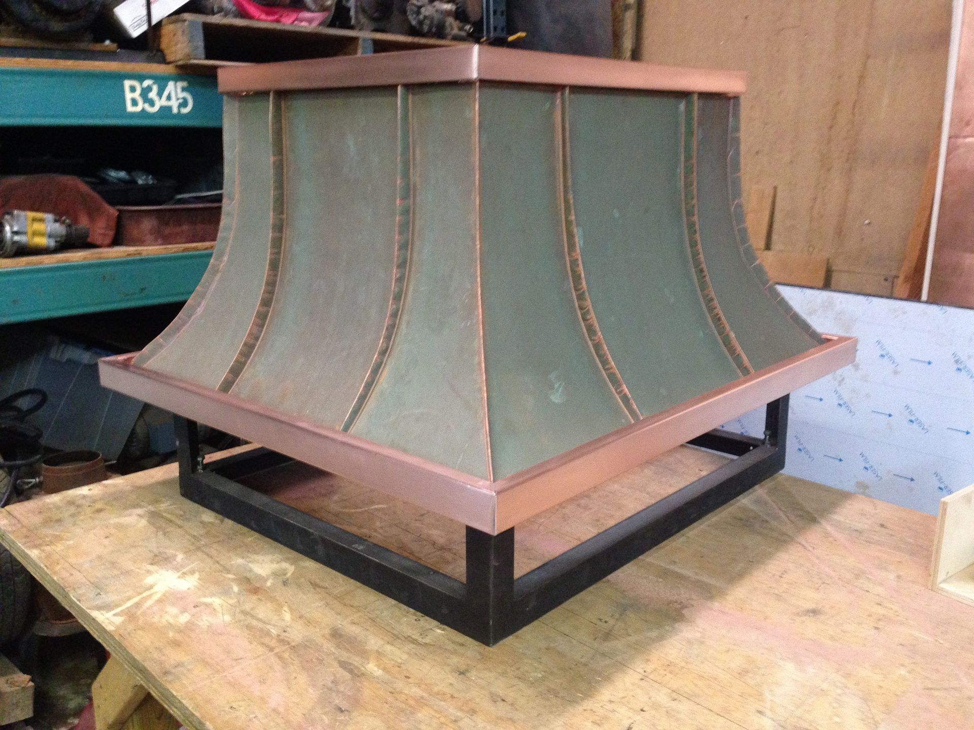 Custom Chimney Cap Using Customer's Repurposed Copper 3