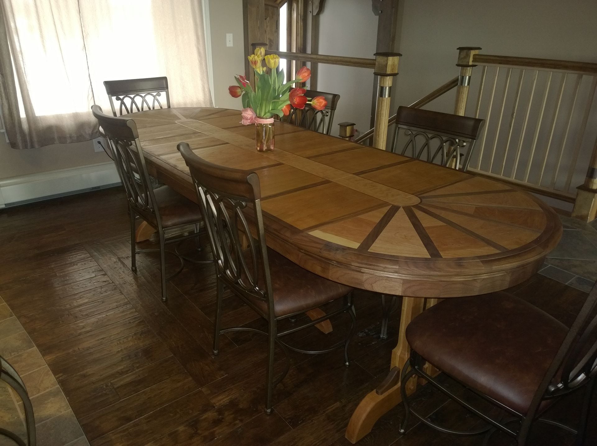 Wagon Wheel Themed Table