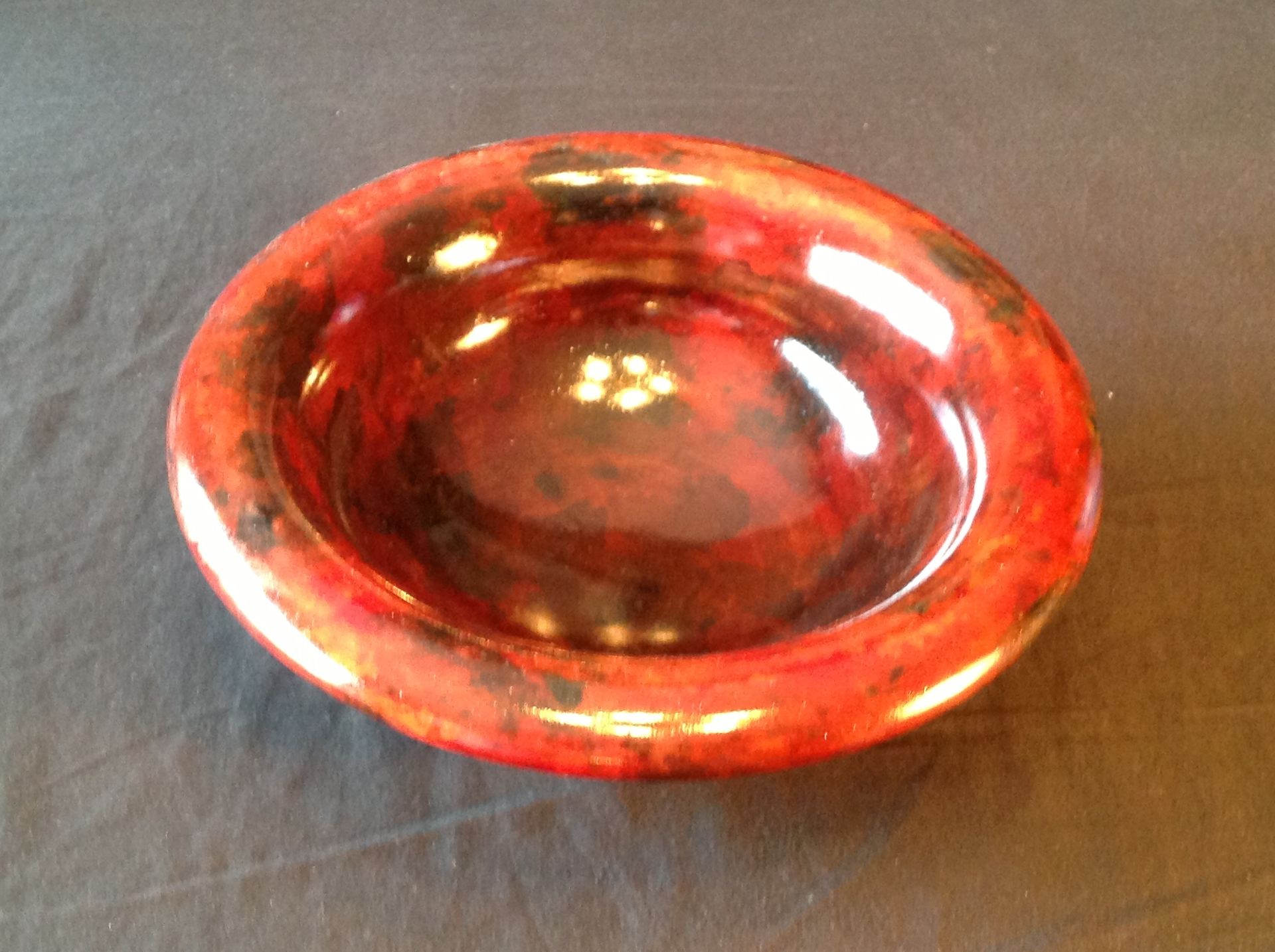 Ten Inch Maple Bowl With Hand Applied Colors