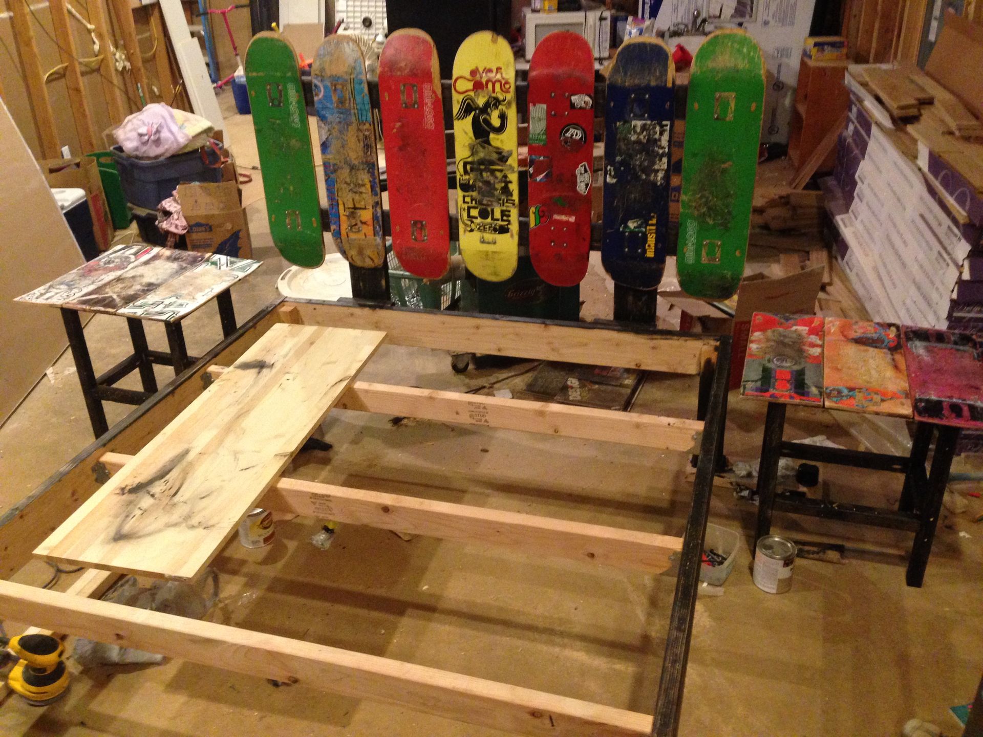 Upcycled Skateboard Headboard And Queen Bed Frame | Maker Marketplace