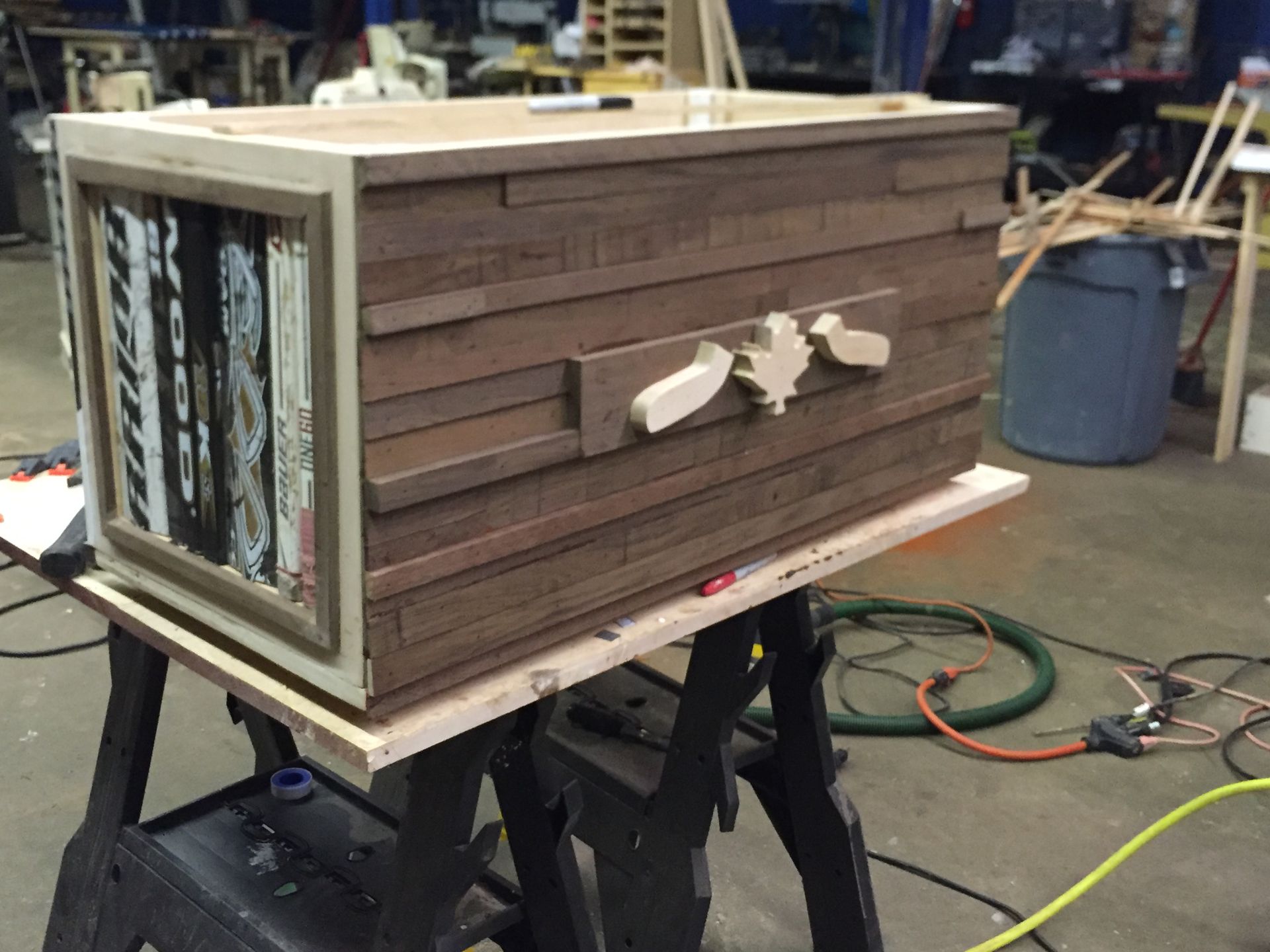 Custom Hockey Stick Blanket Chest 3 