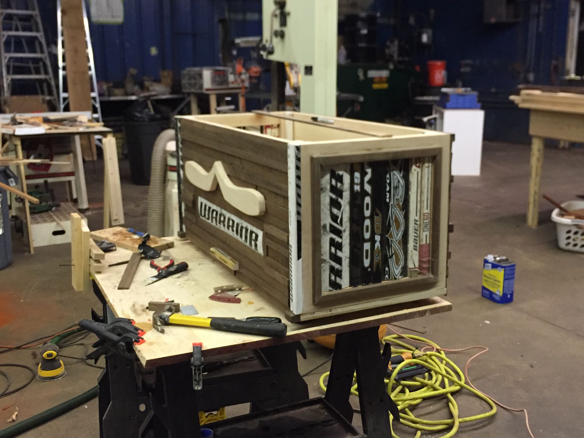 Custom Hockey Stick Blanket Chest 4 