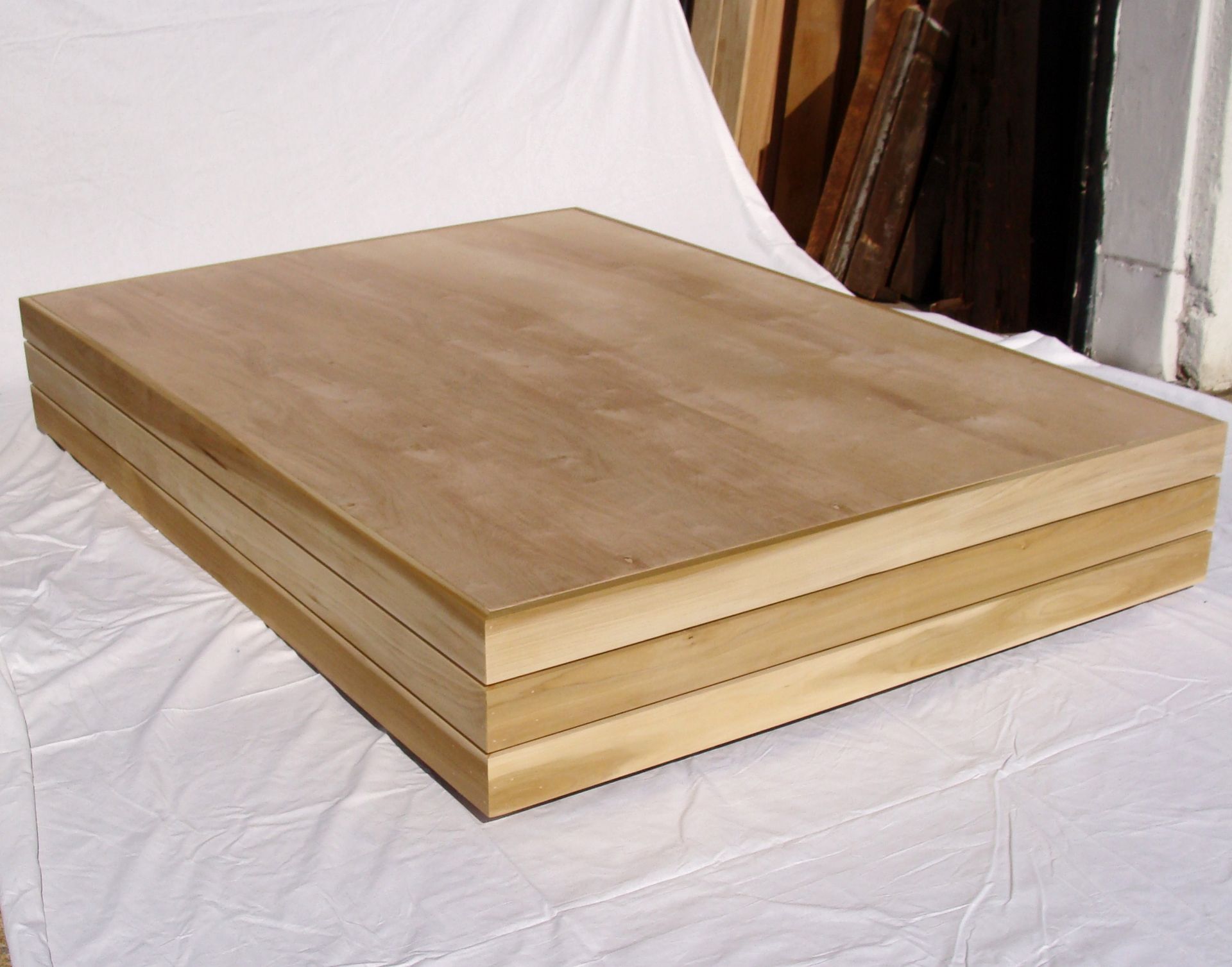 Floating Platform Bed Frame - Poplar Asian Inspired 2