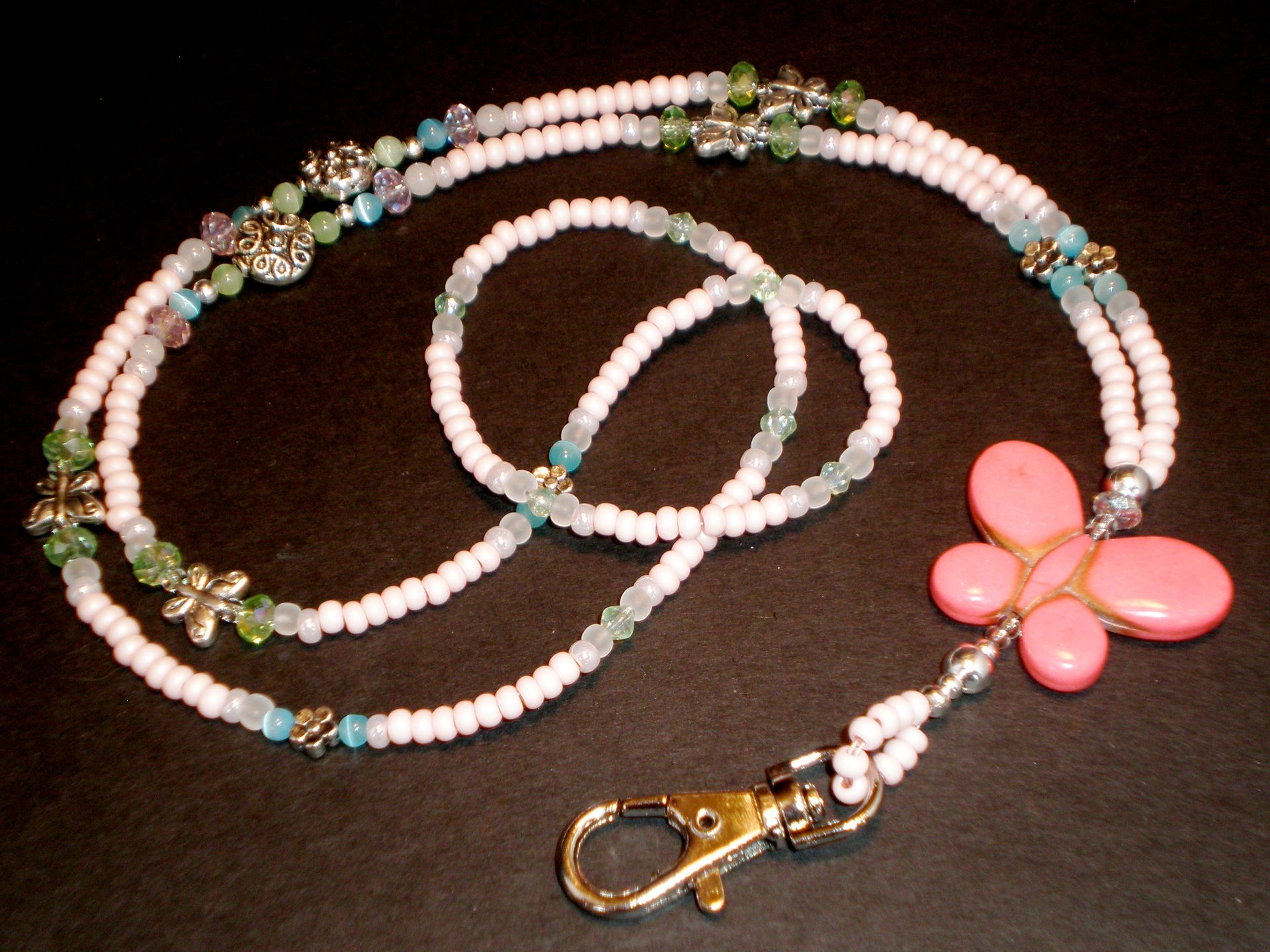 Custom Butterfly Beaded Lanyard 5
