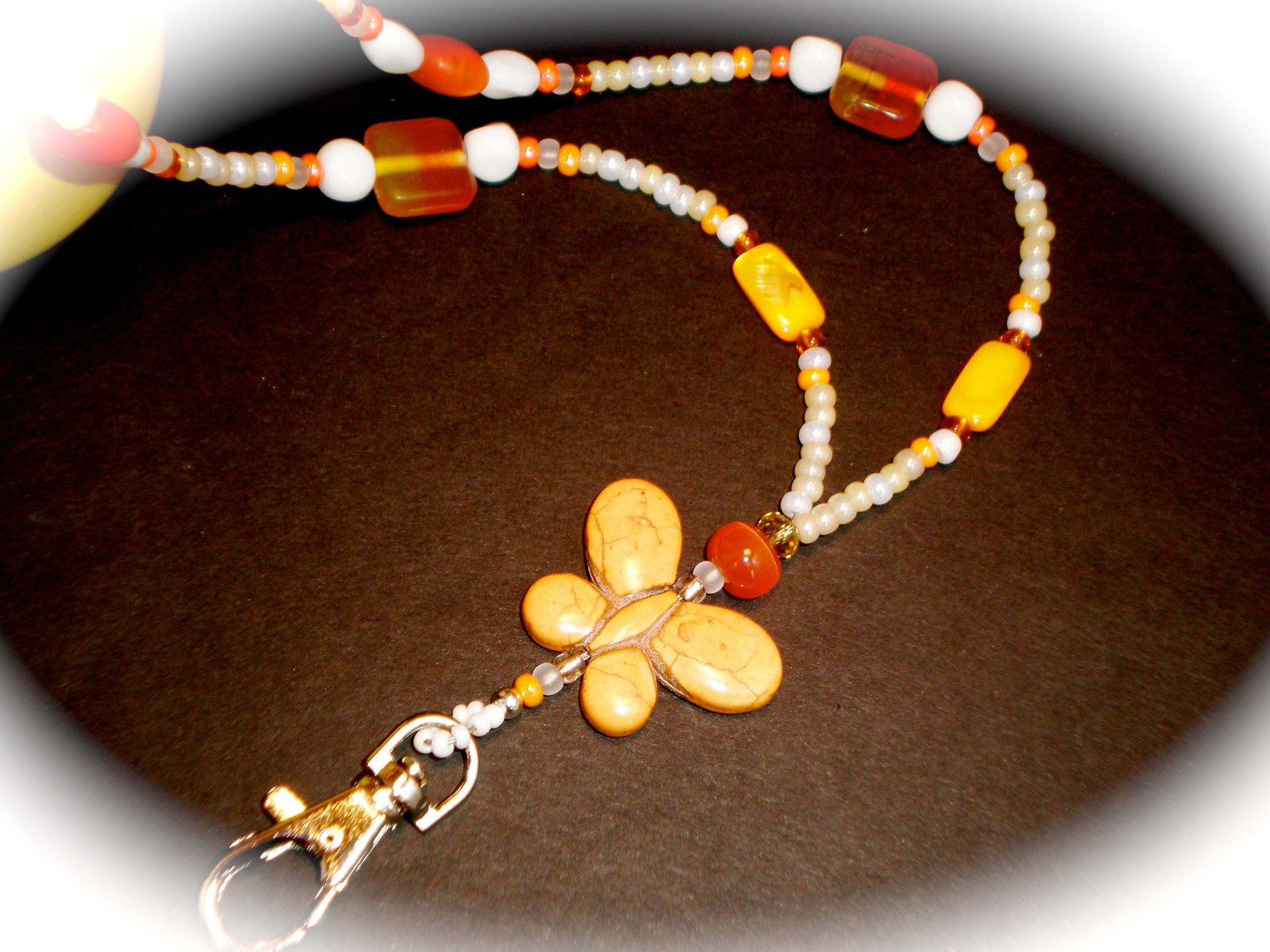 Custom Butterfly Beaded Lanyard 3