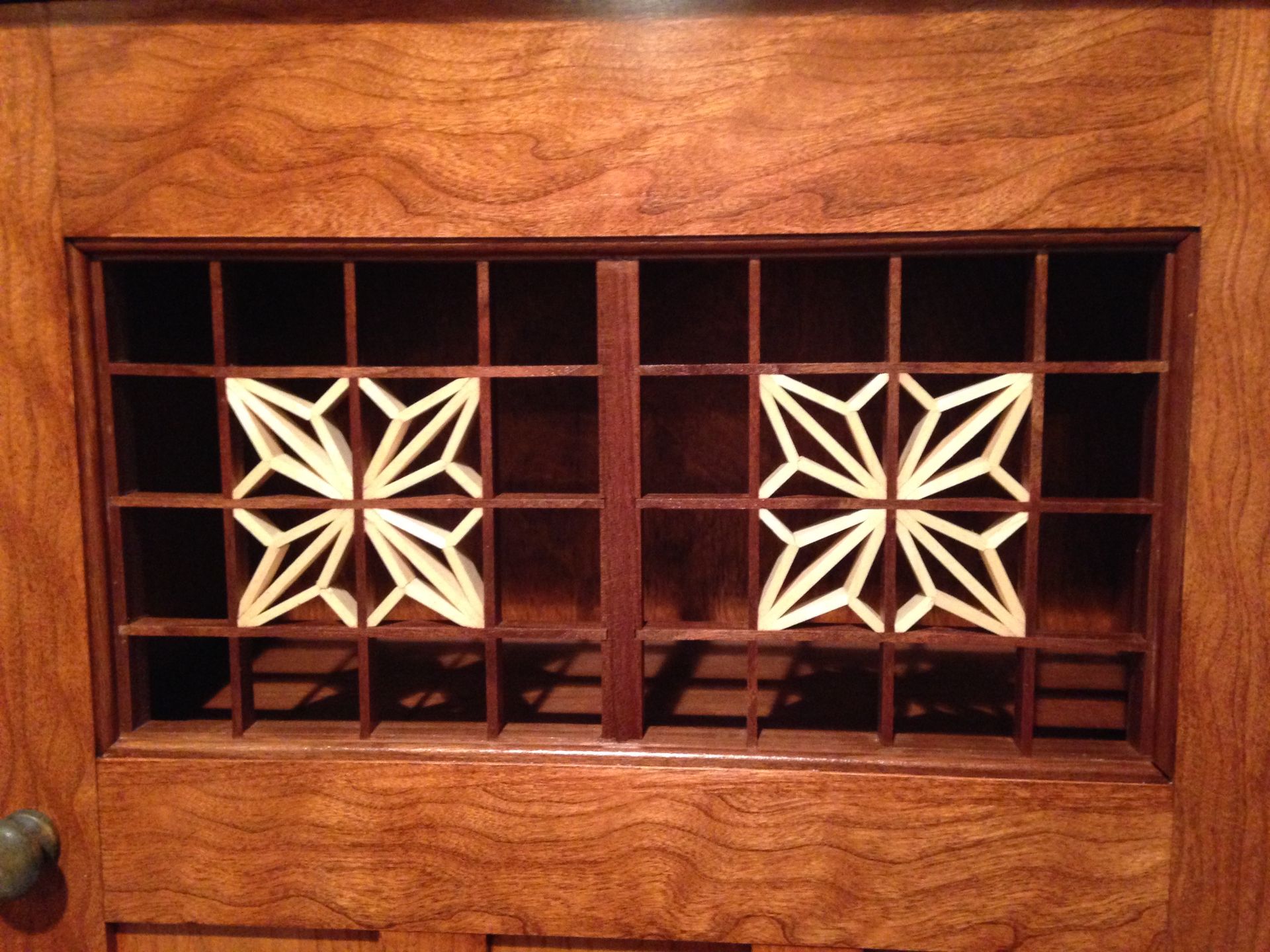 Hand Made Kumiko Wall Cabinet 3