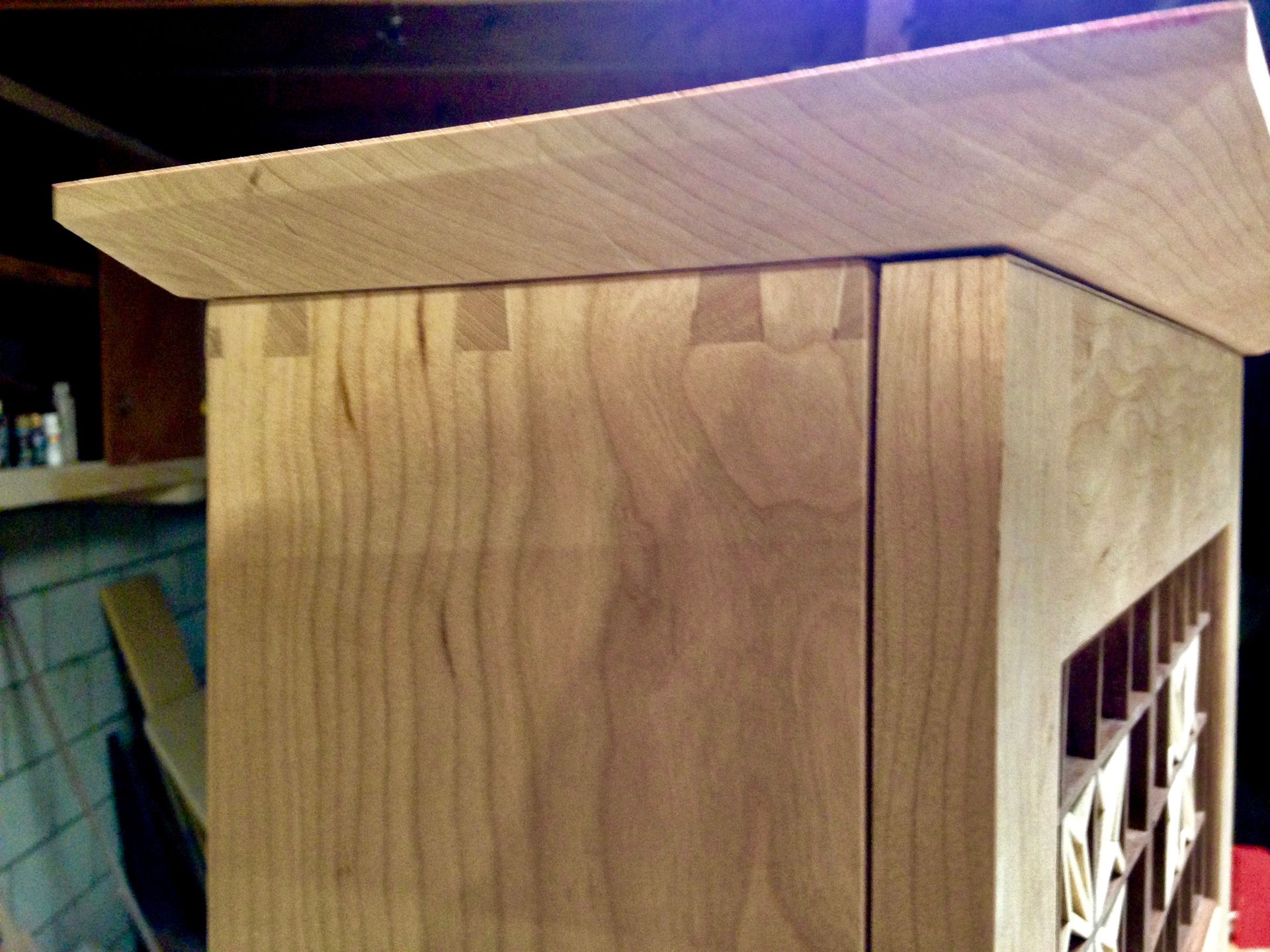 Hand Made Kumiko Wall Cabinet 5
