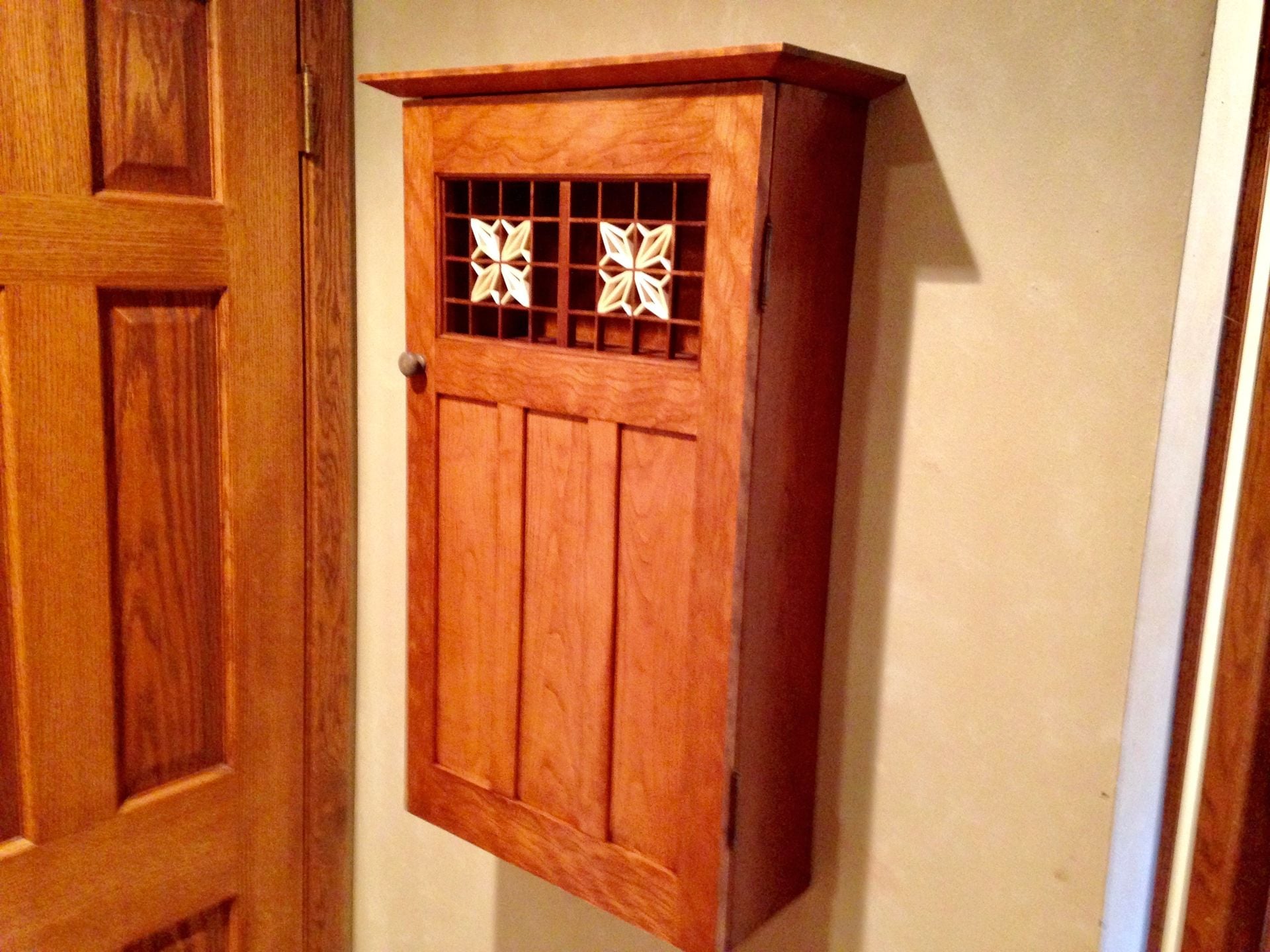 Hand Made Kumiko Wall Cabinet