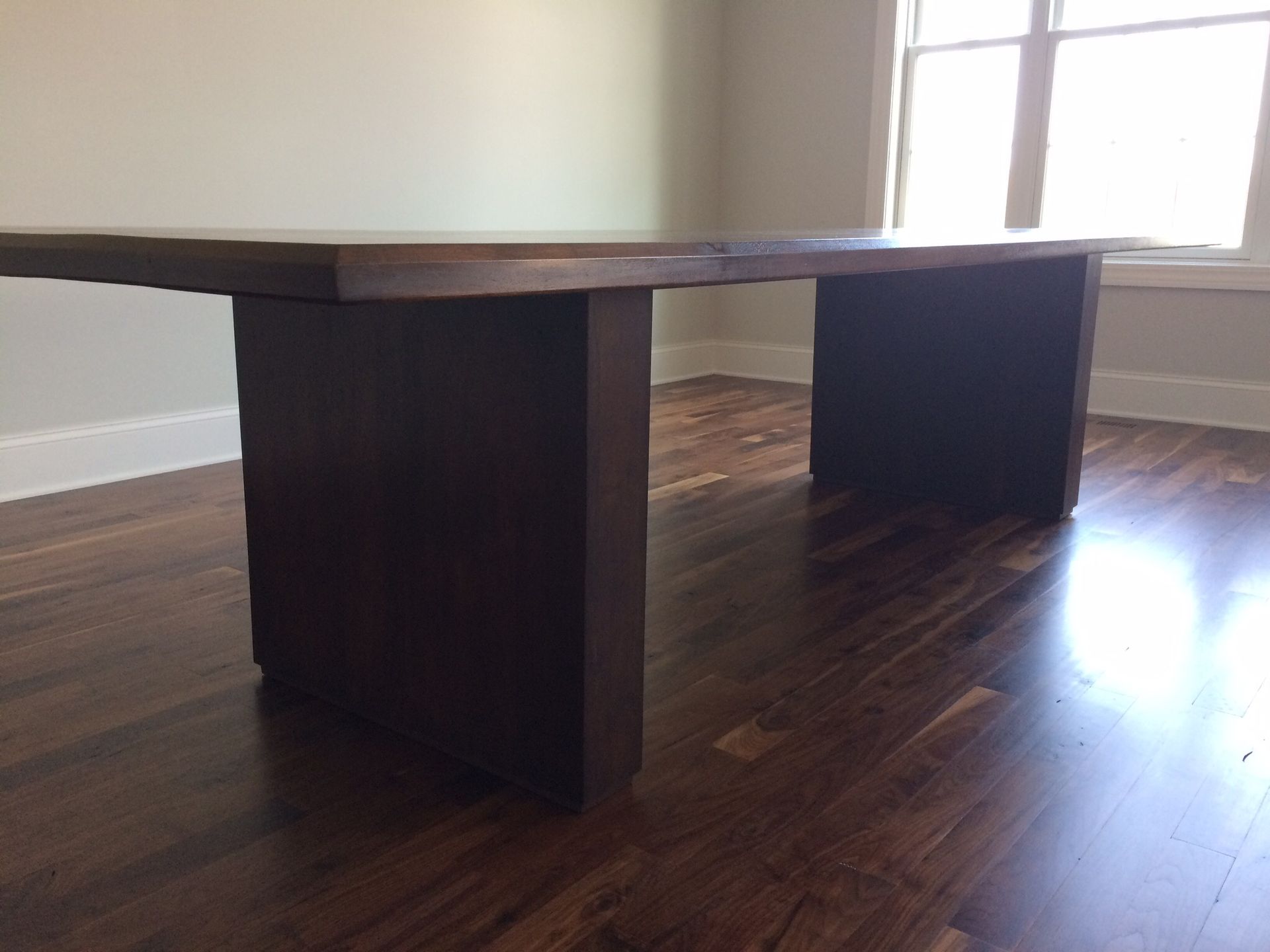 Bevel Edged Walnut Dining Table