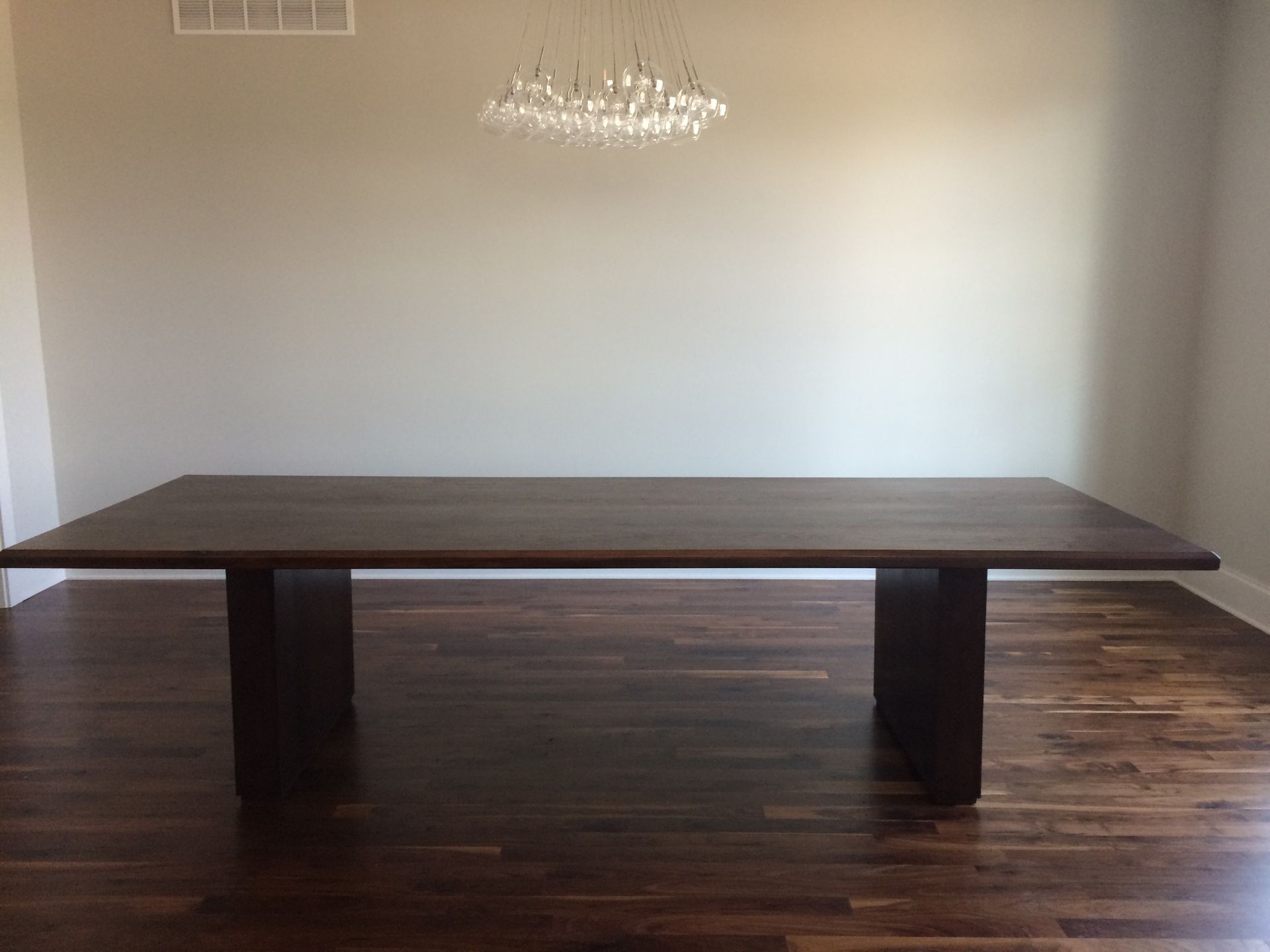Bevel Edged Walnut Dining Table 2 