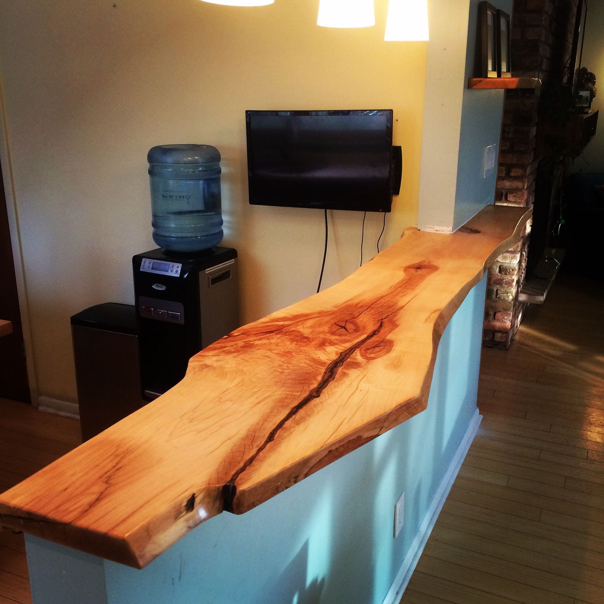 Live Edge Maple Slab Bar