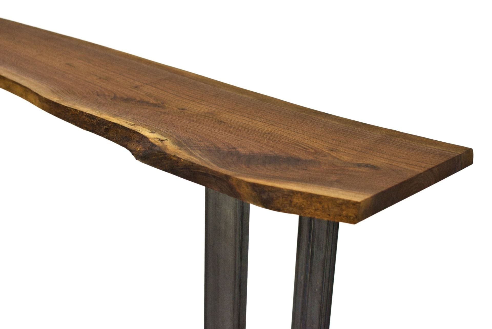 Live Edge Console Table, Walnut Entryway Table, With Metal Legs, Hallway Table, Foyer Table 4 