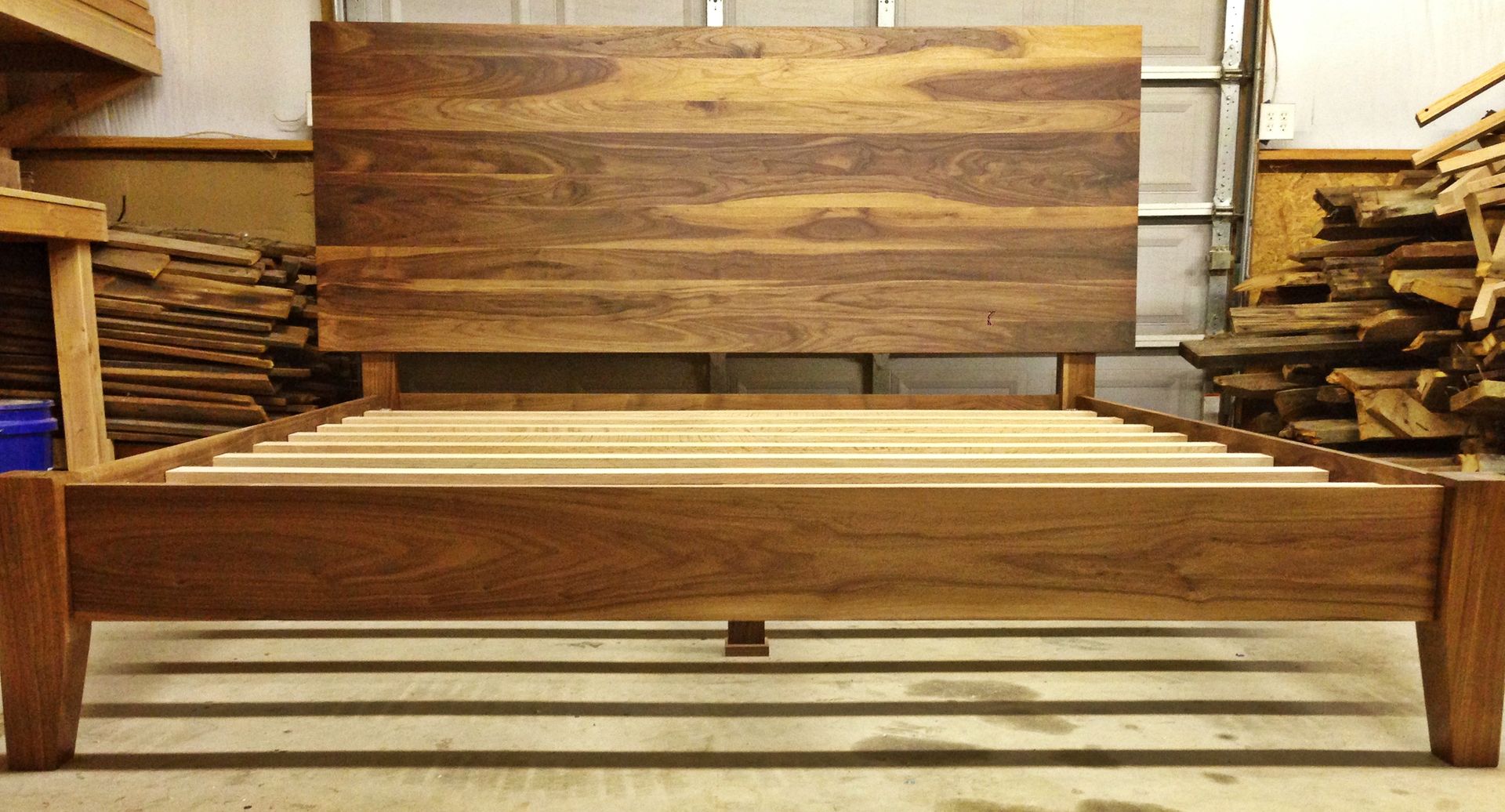 Walnut King Size Bed 4 