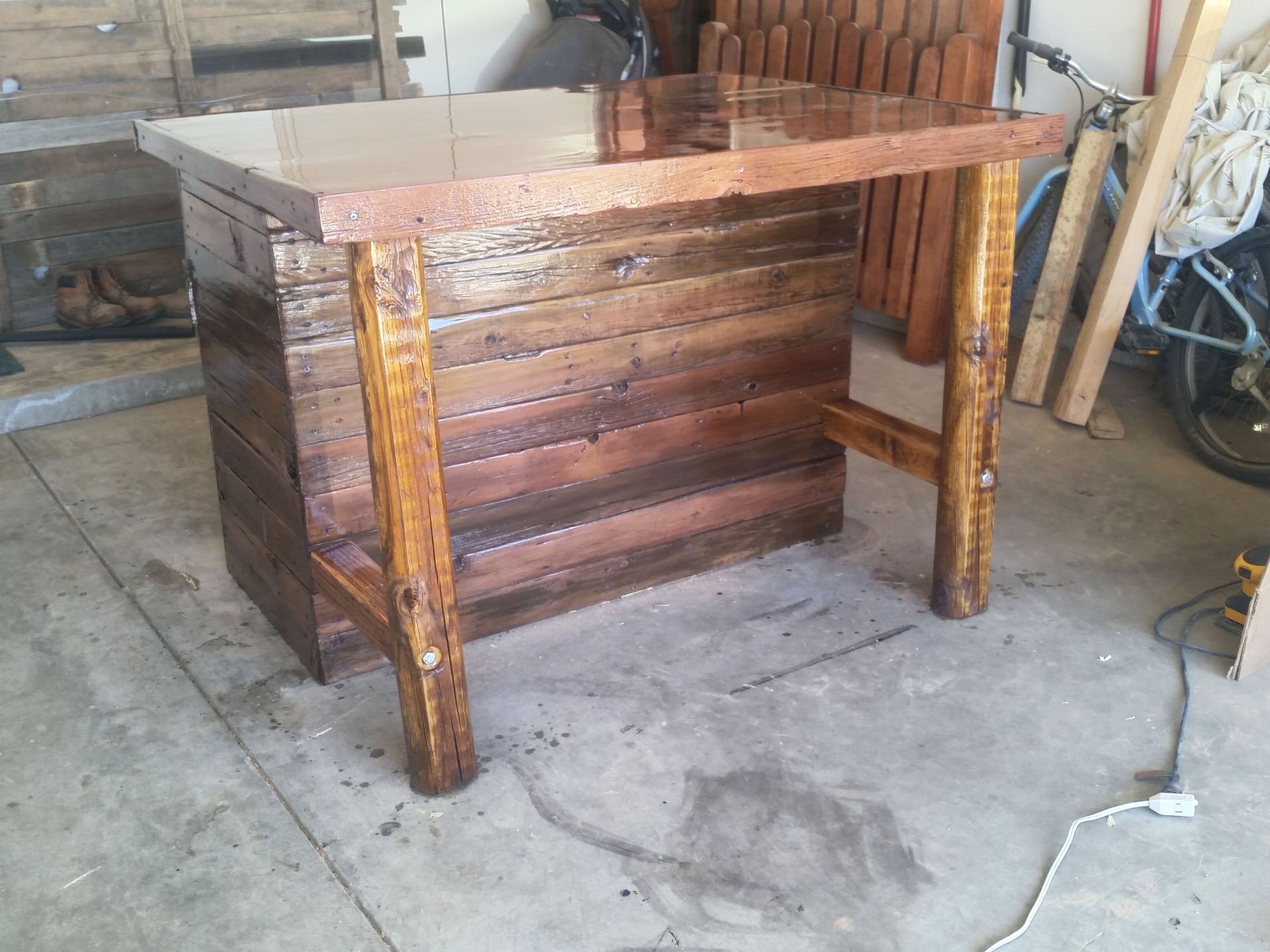 Rustic Kitchen Island Or Outdoor Bar