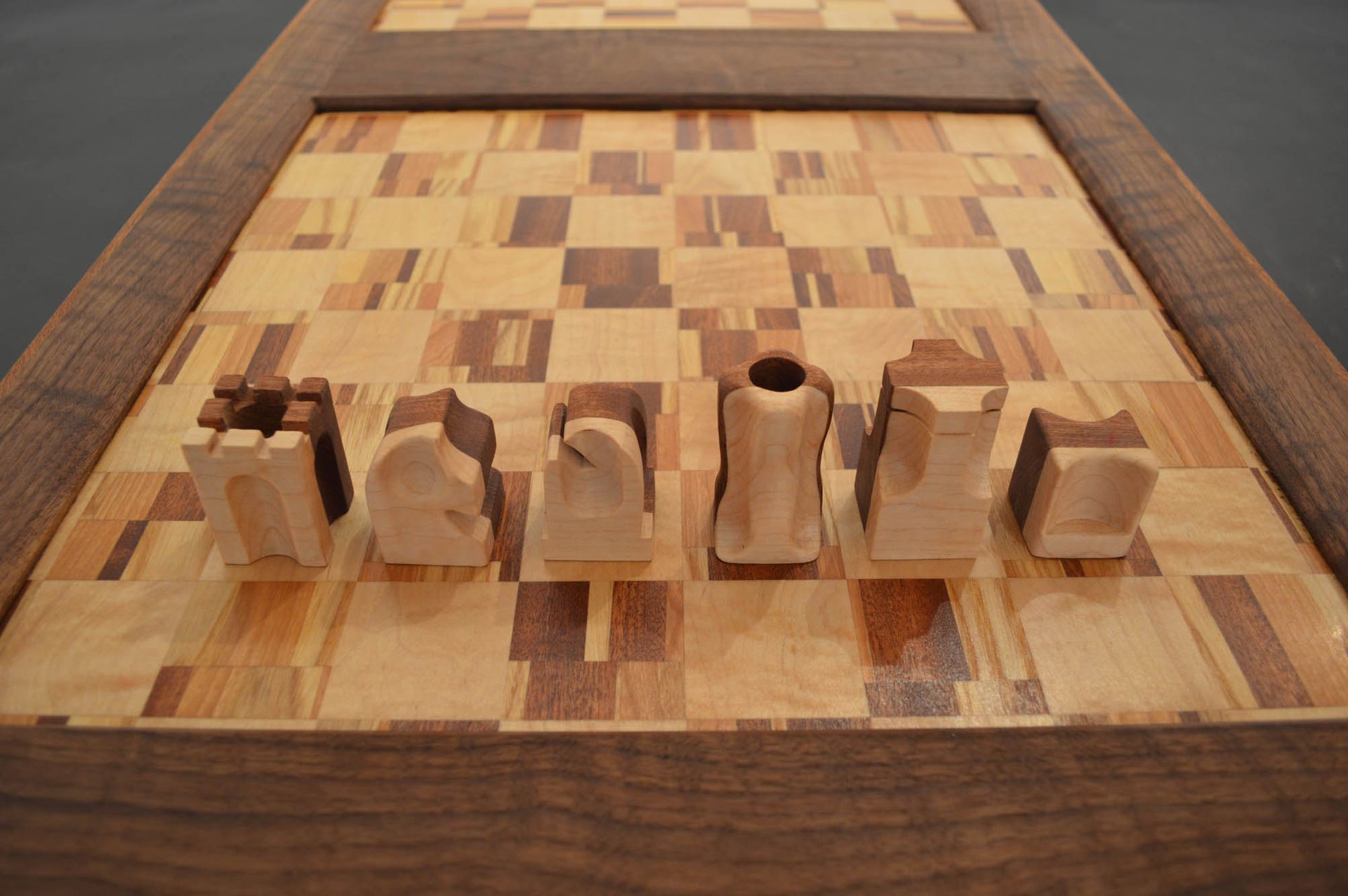 Coffee Table Featuring A Double Chess Board 5