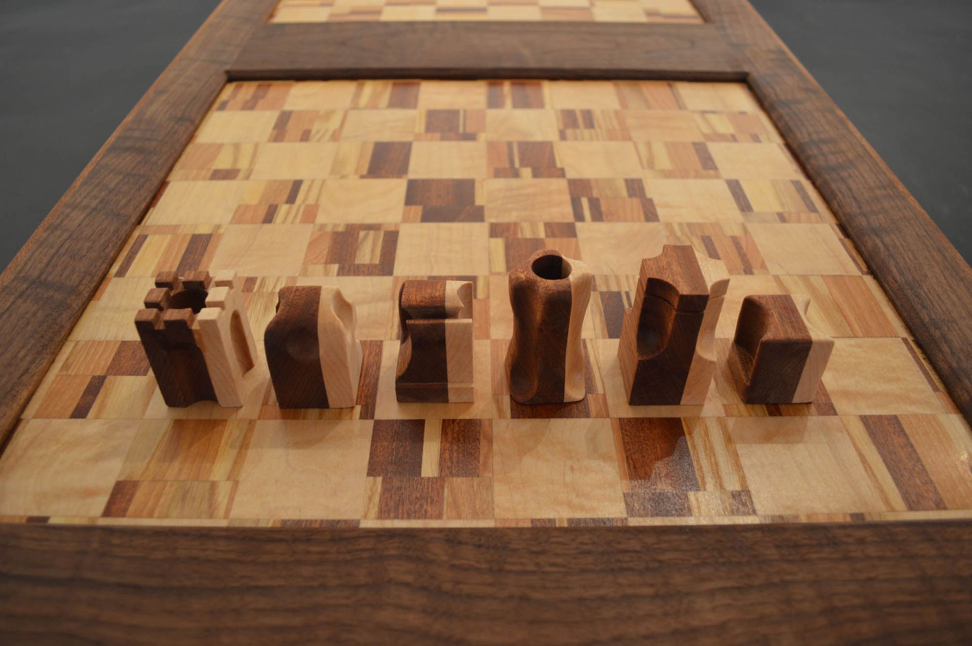 Coffee Table Featuring A Double Chess Board 4