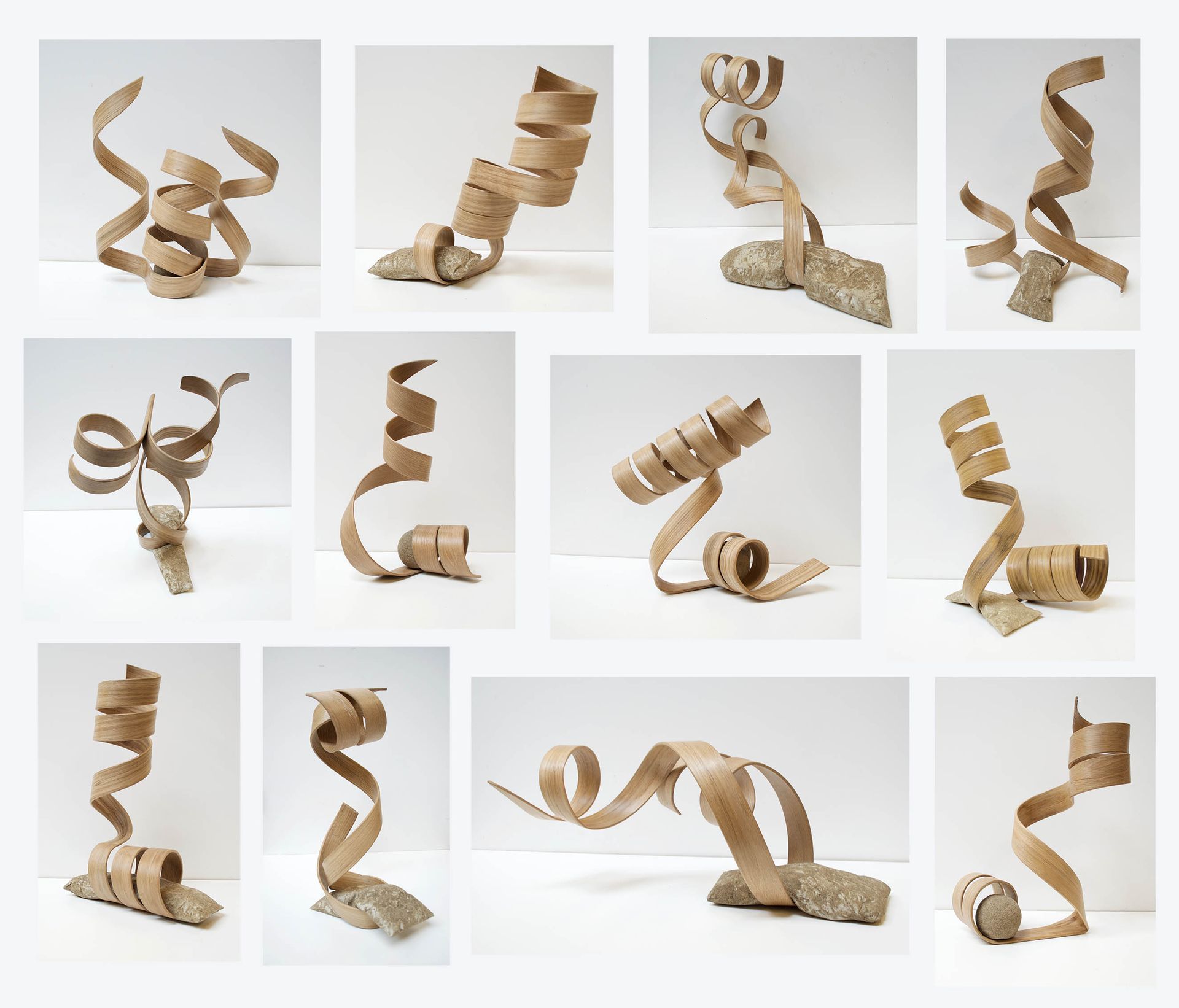 Spiral Wood Centerpieces
