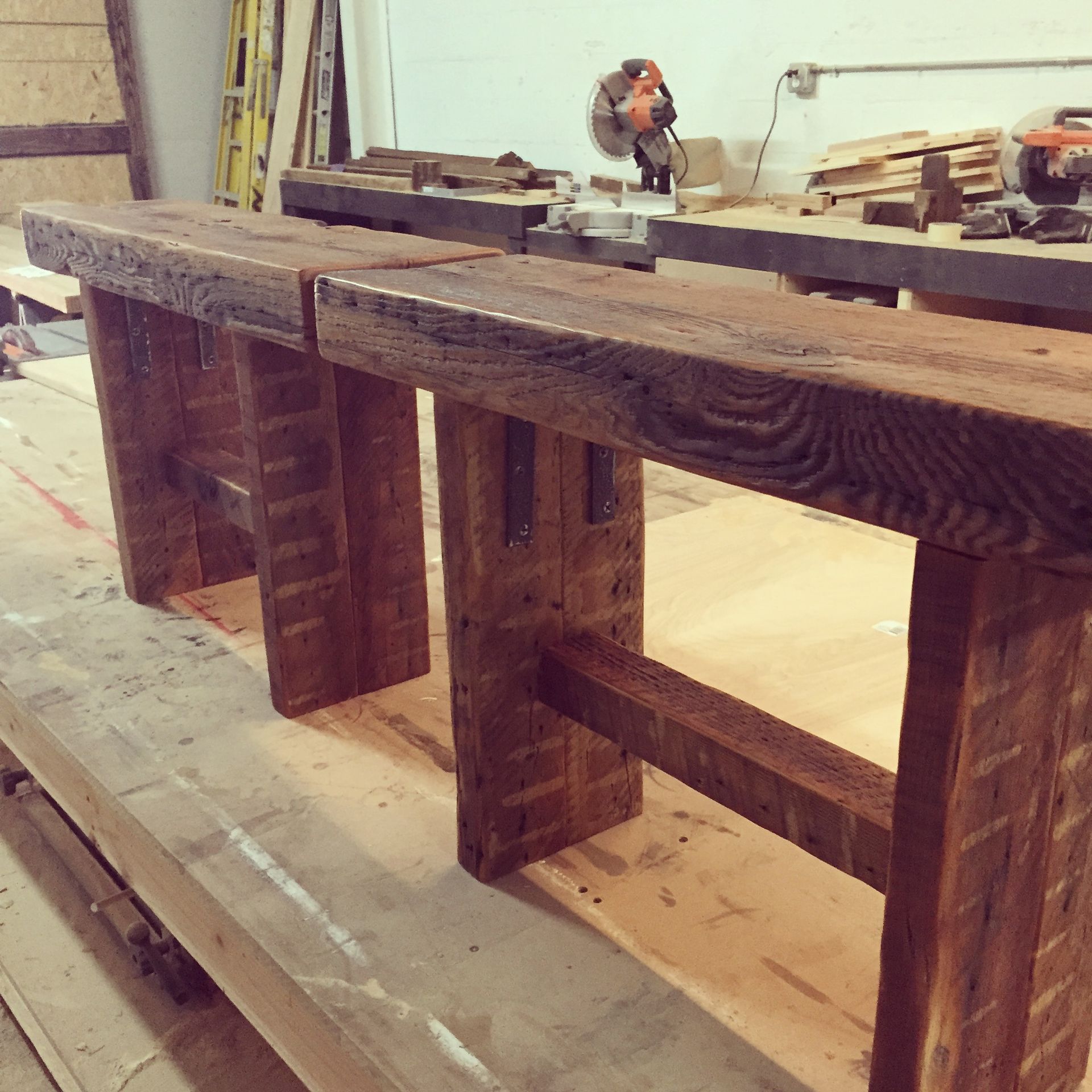 Reclaimed Wood Benches