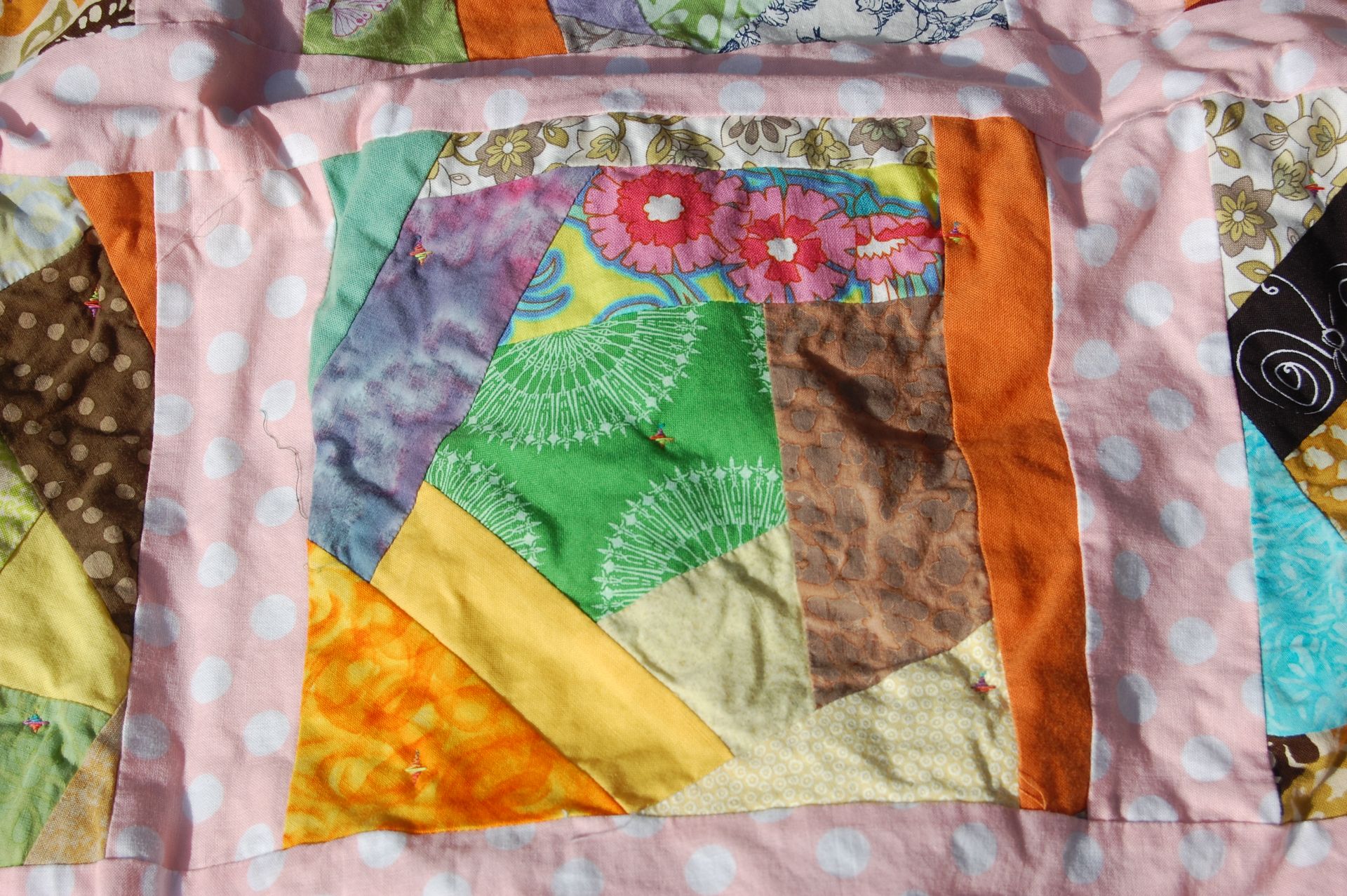 Crazy House Throw Quilt 6 
