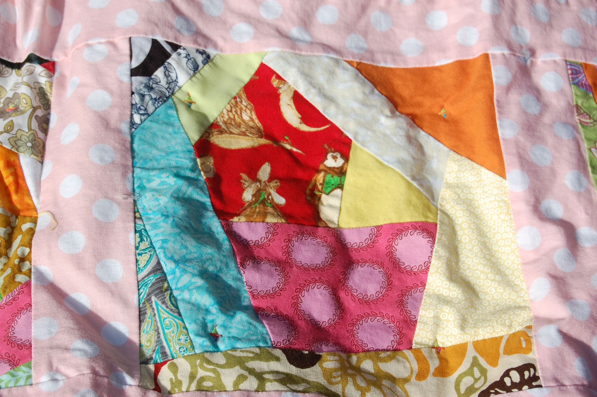 Crazy House Throw Quilt 3 